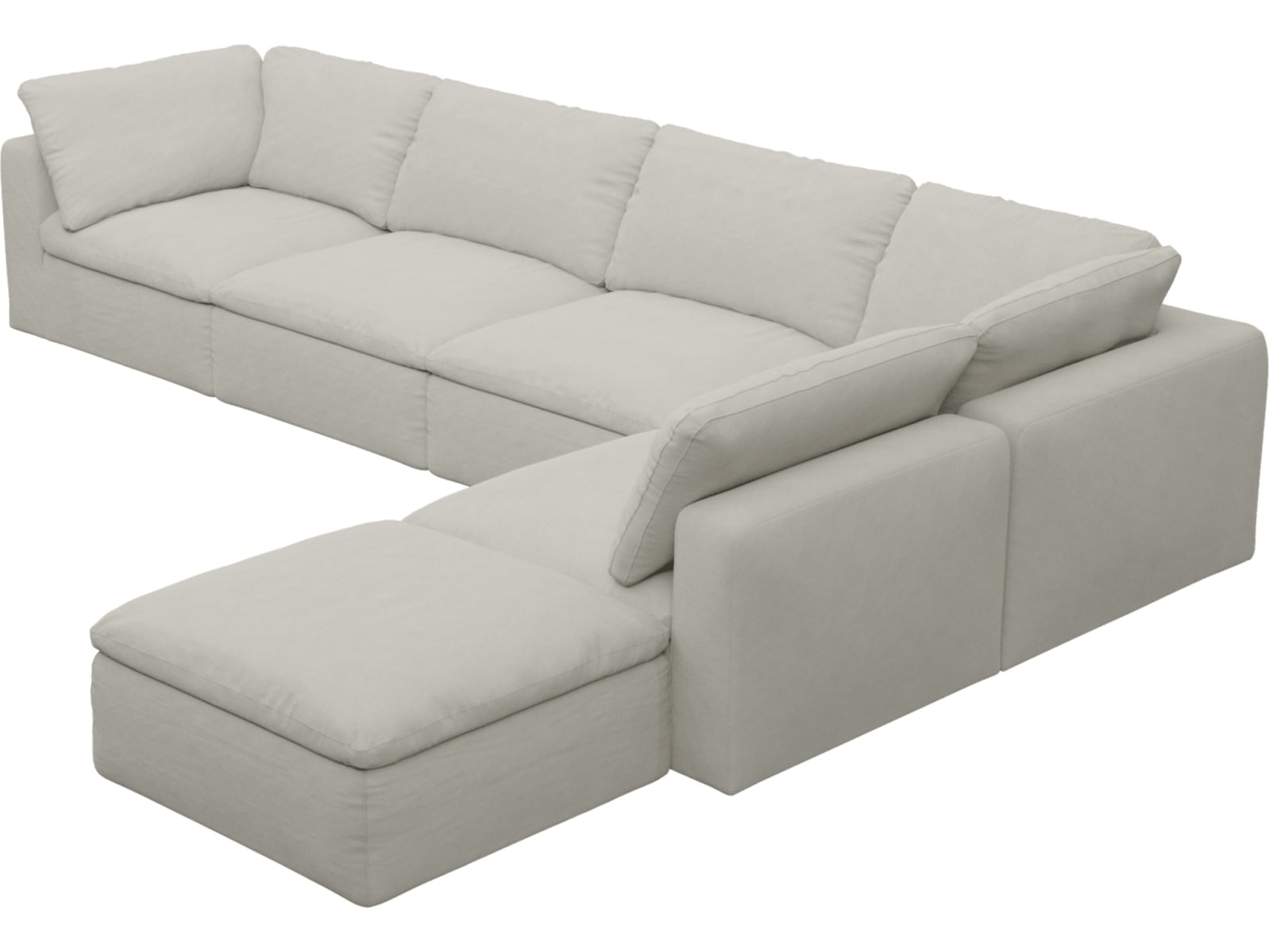 Cloud Deep California Ivory Modular Sofa - 6 Seater color California Ivory
