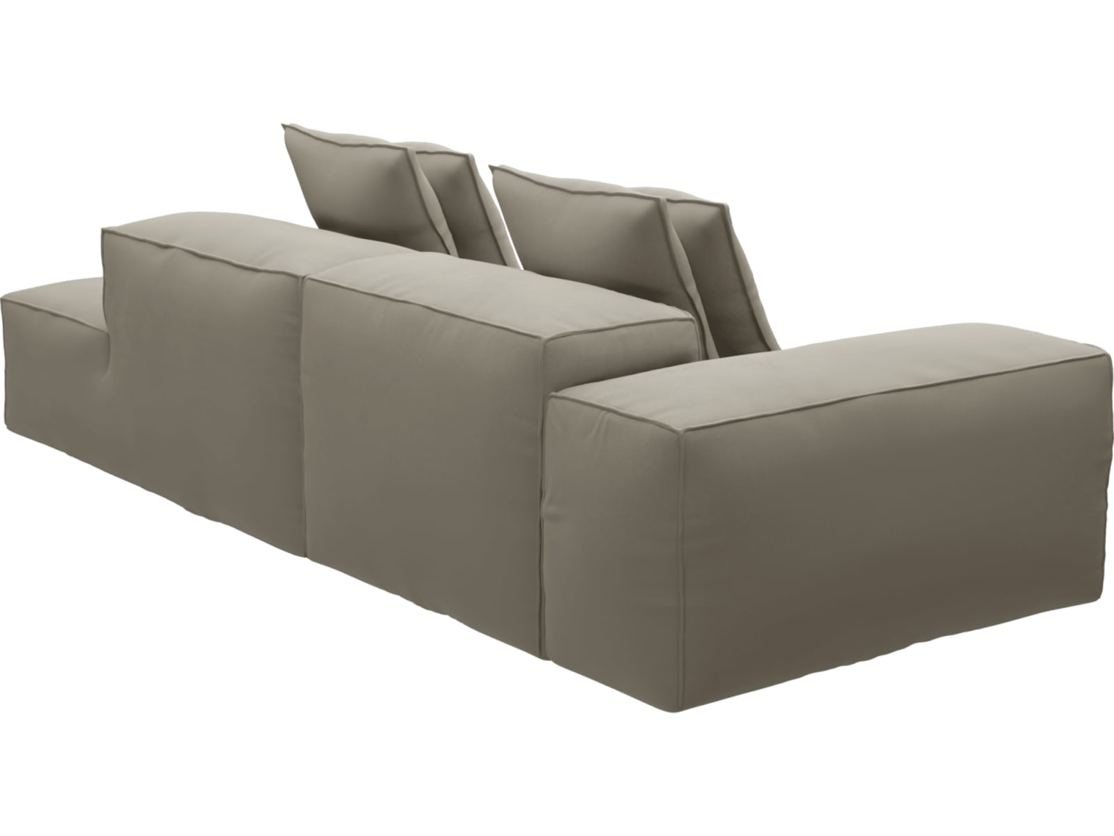Riley Plaza Natural Modular Sofa - 1x Arm, 1x Armless, 1x Right Terminal color Plaza Natural