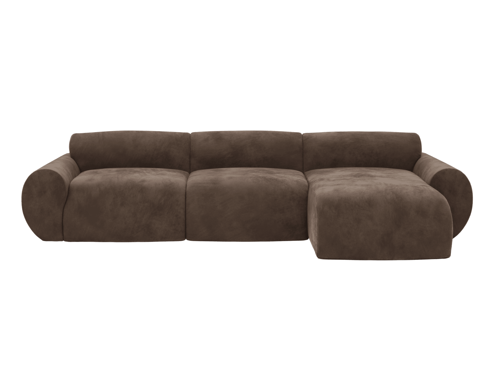 Malmo Muse Chocolate Chaise Sofa - 3 Seater color Muse Chocolate