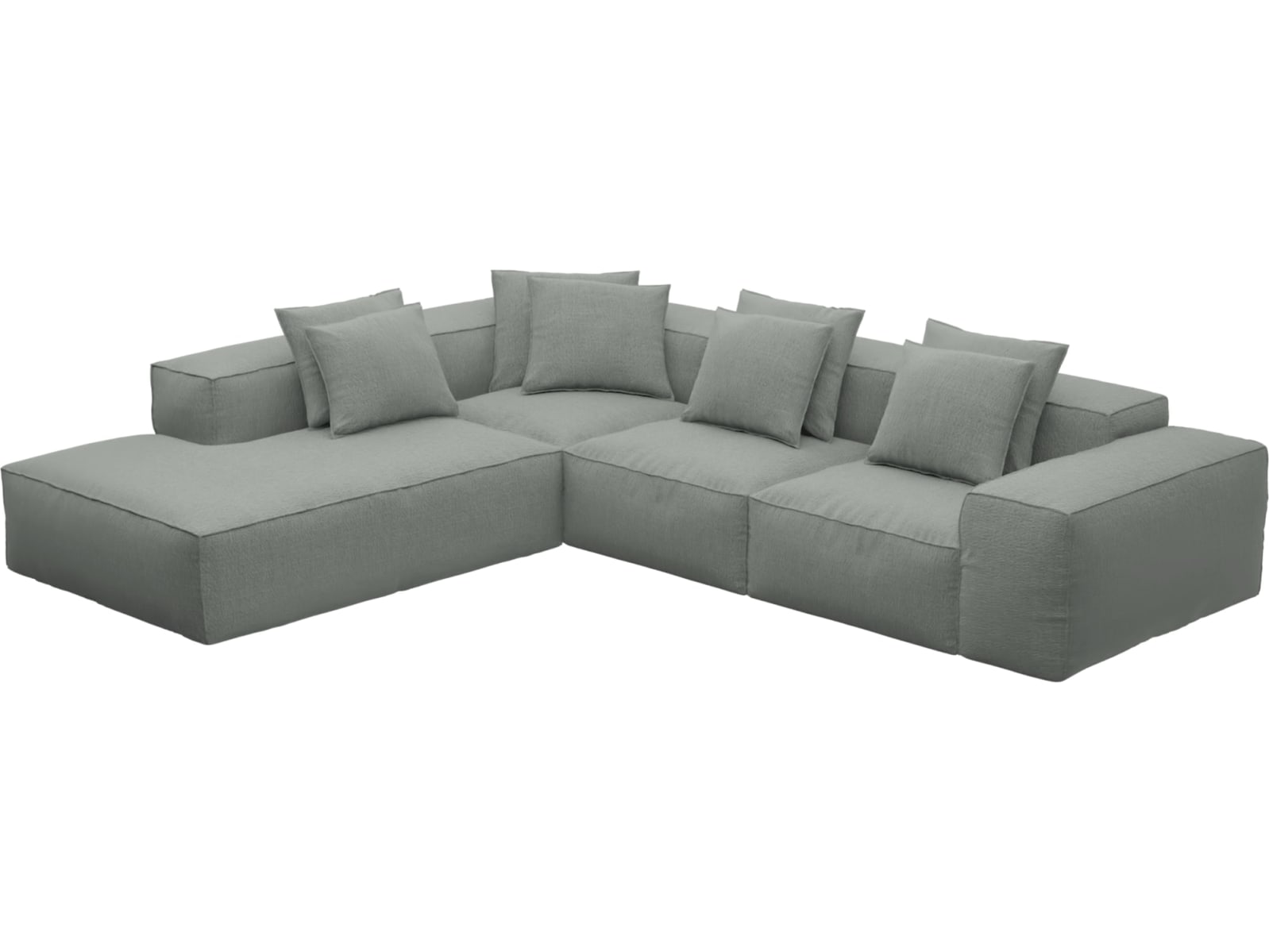 Riley Tribute Storm Modular Sofa - Arm, 2x Armless, Corner, Left Terminal color Tribute Storm