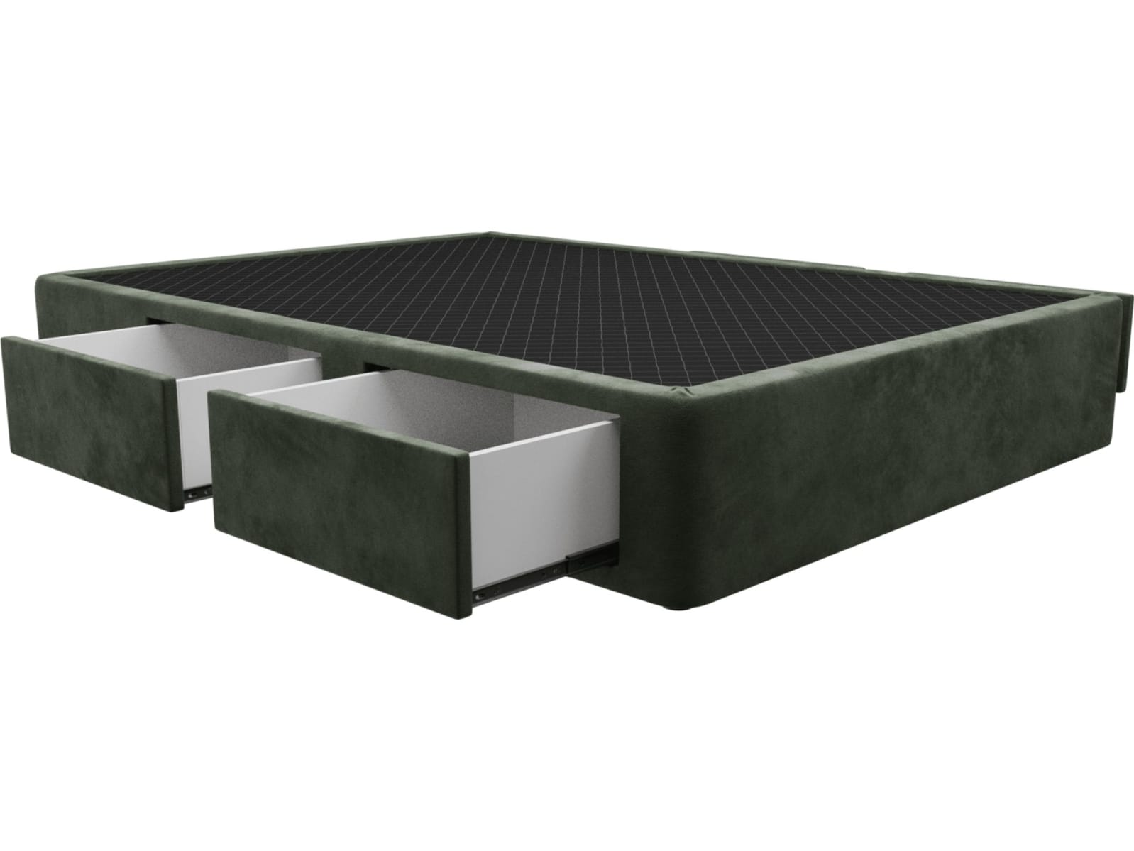 Zenith Storage Drawer Bed Base Muse Forest color Muse Forest