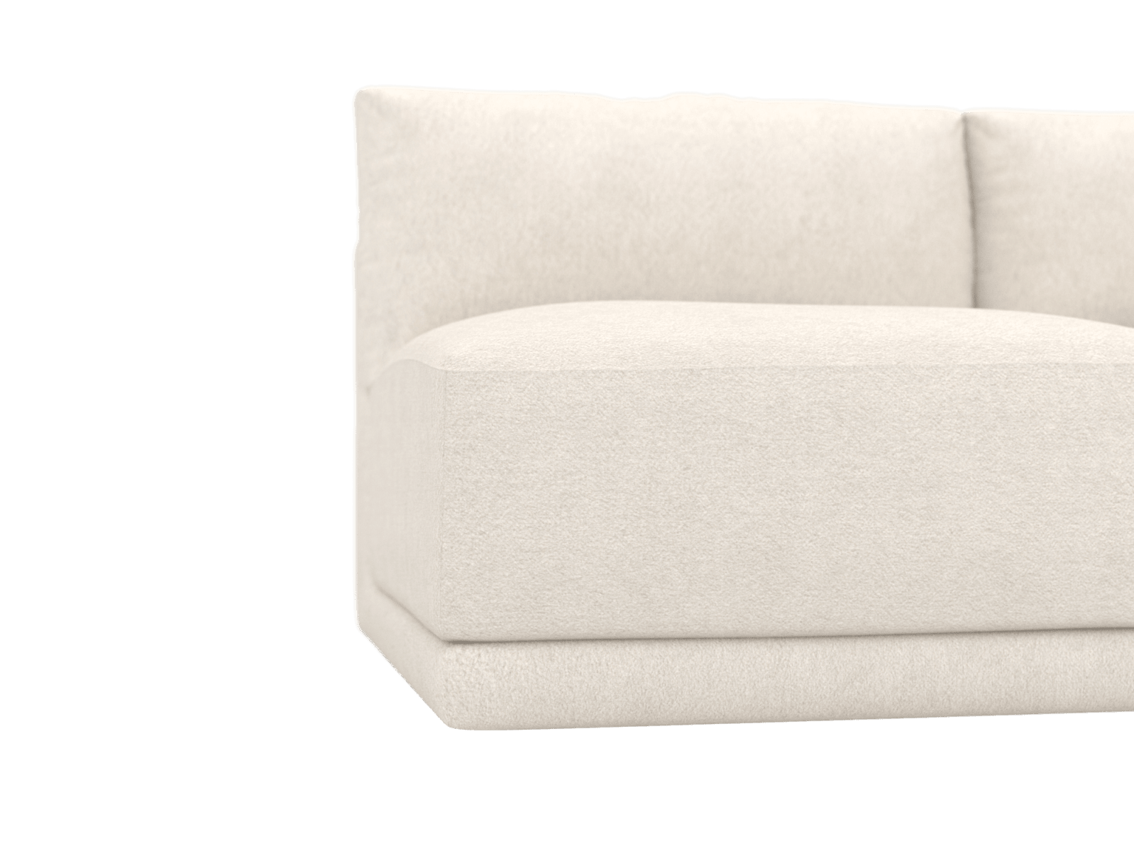 Haven Noa Fog 2 Seater Armless Sofa Module color Noa Fog