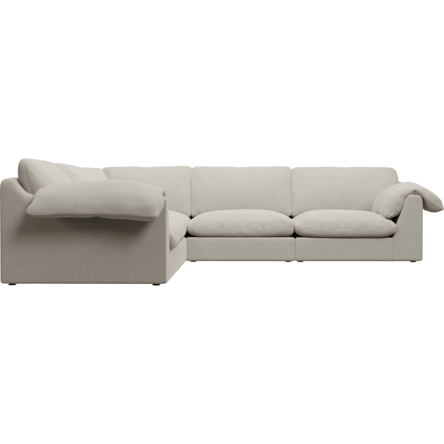 Ludlow Toorak Pearl Corner Sofa - 5 Seater color Toorak Pearl