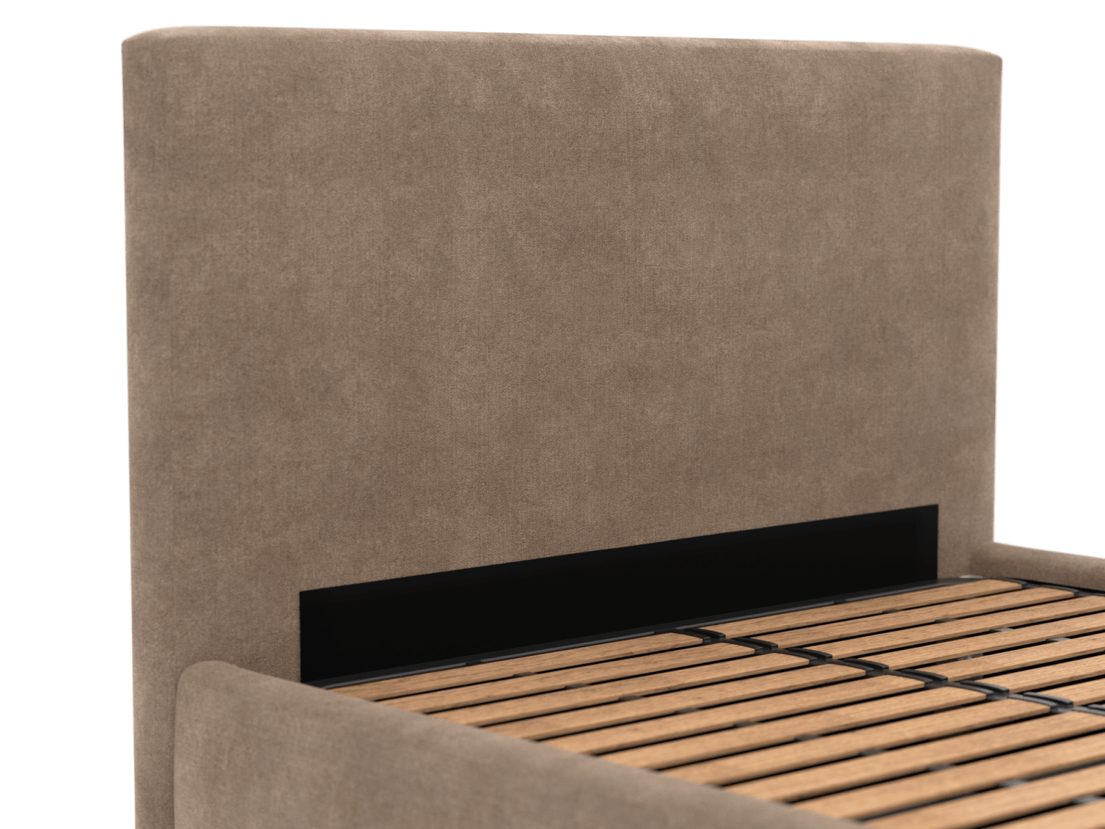 Haven Gas Lift Bed Tribute Walnut Queen color Tribute Walnut