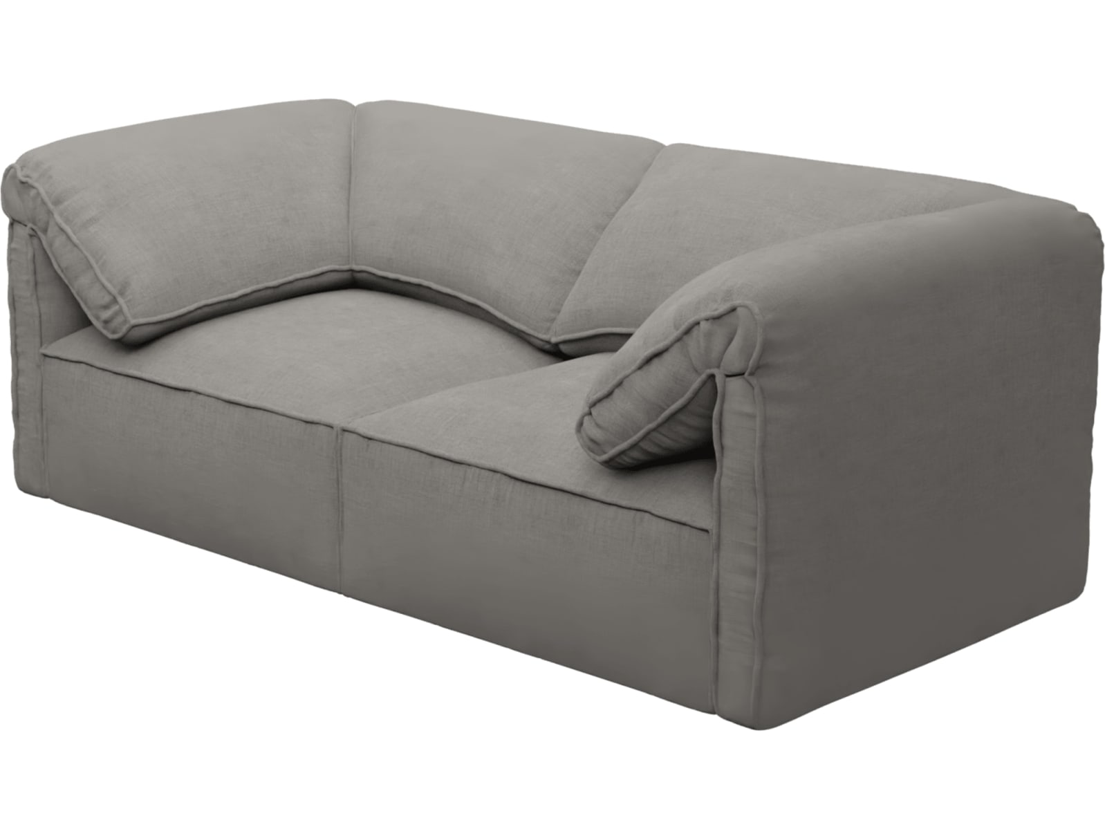 Kai Isla Soft Grey Modular Sofa - 2 Seater color Isla Soft Grey