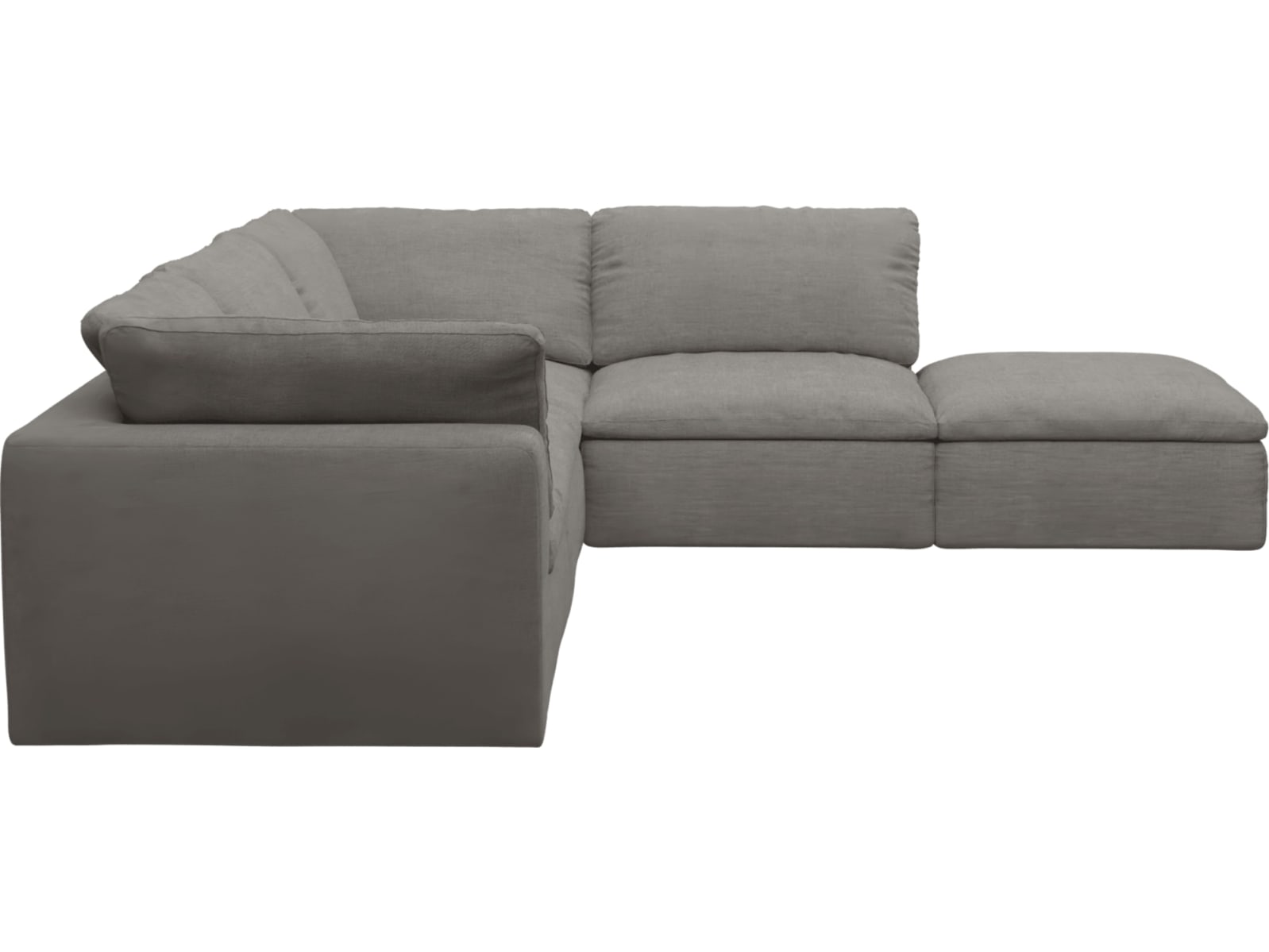 Cloud Deep Isla Soft Grey Modular Sofa - 5 Piece color Isla Soft Grey