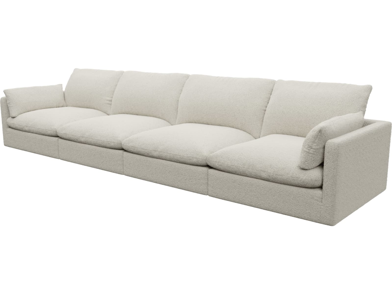 Willow Boucle Ivory Modular Sofa - 4 Seater color Boucle Ivory