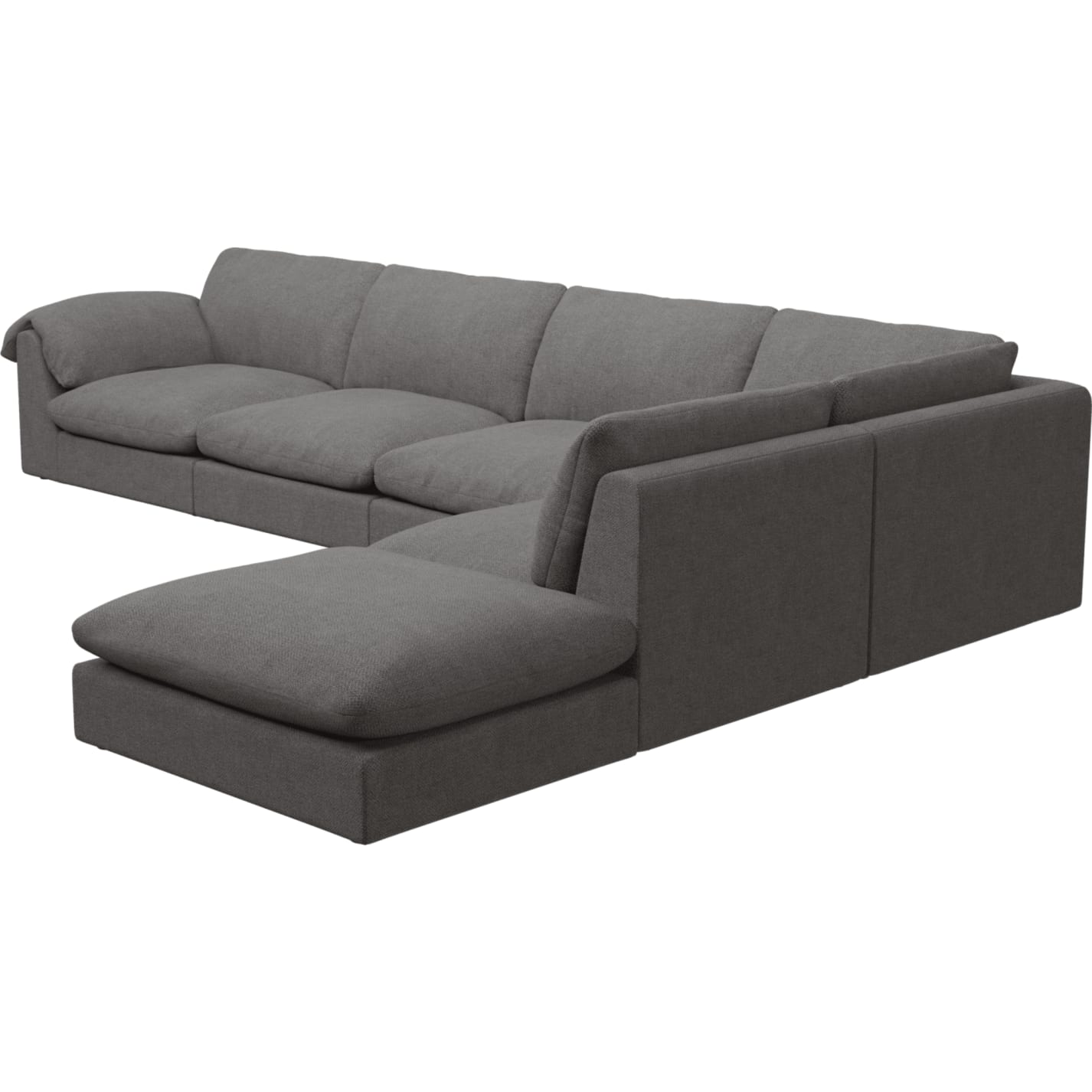 Ludlow California Slate Modular Sofa RAF Terminal - 6 Seater color California Slate