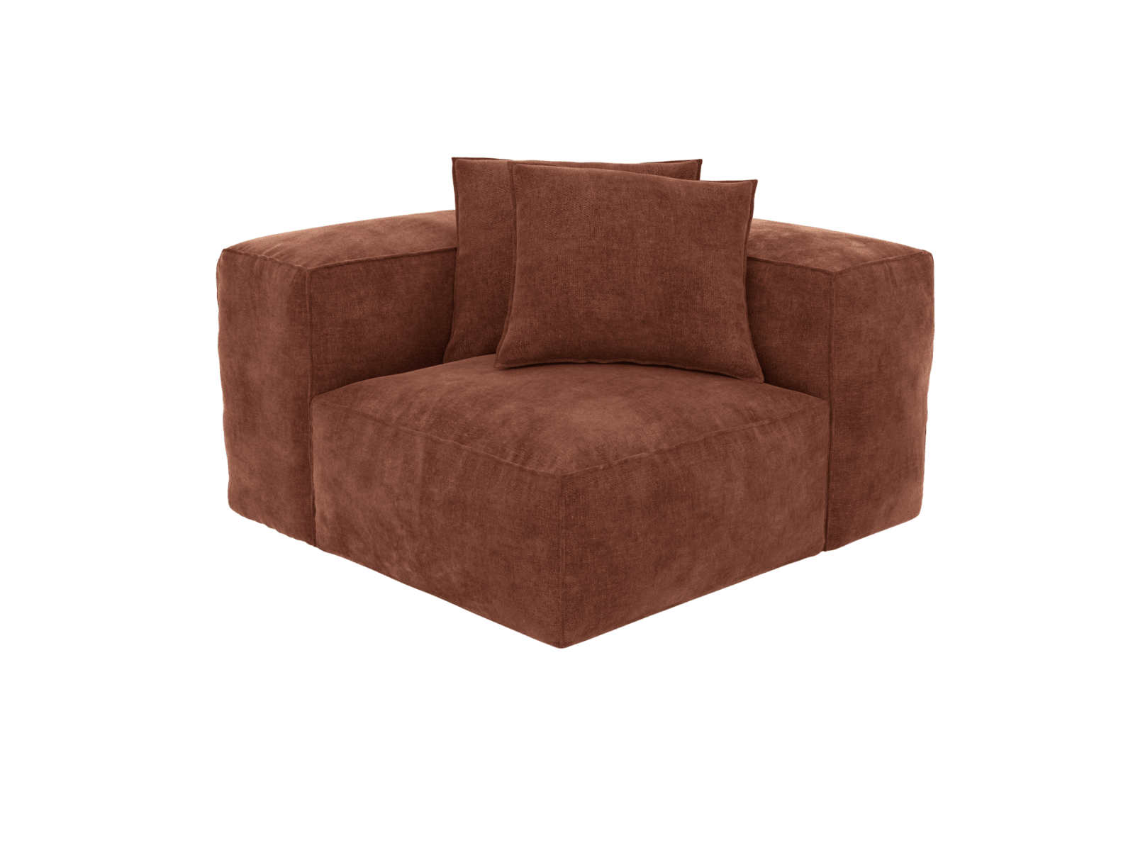 Riley Muse Rust Corner Sofa Module color Muse Rust