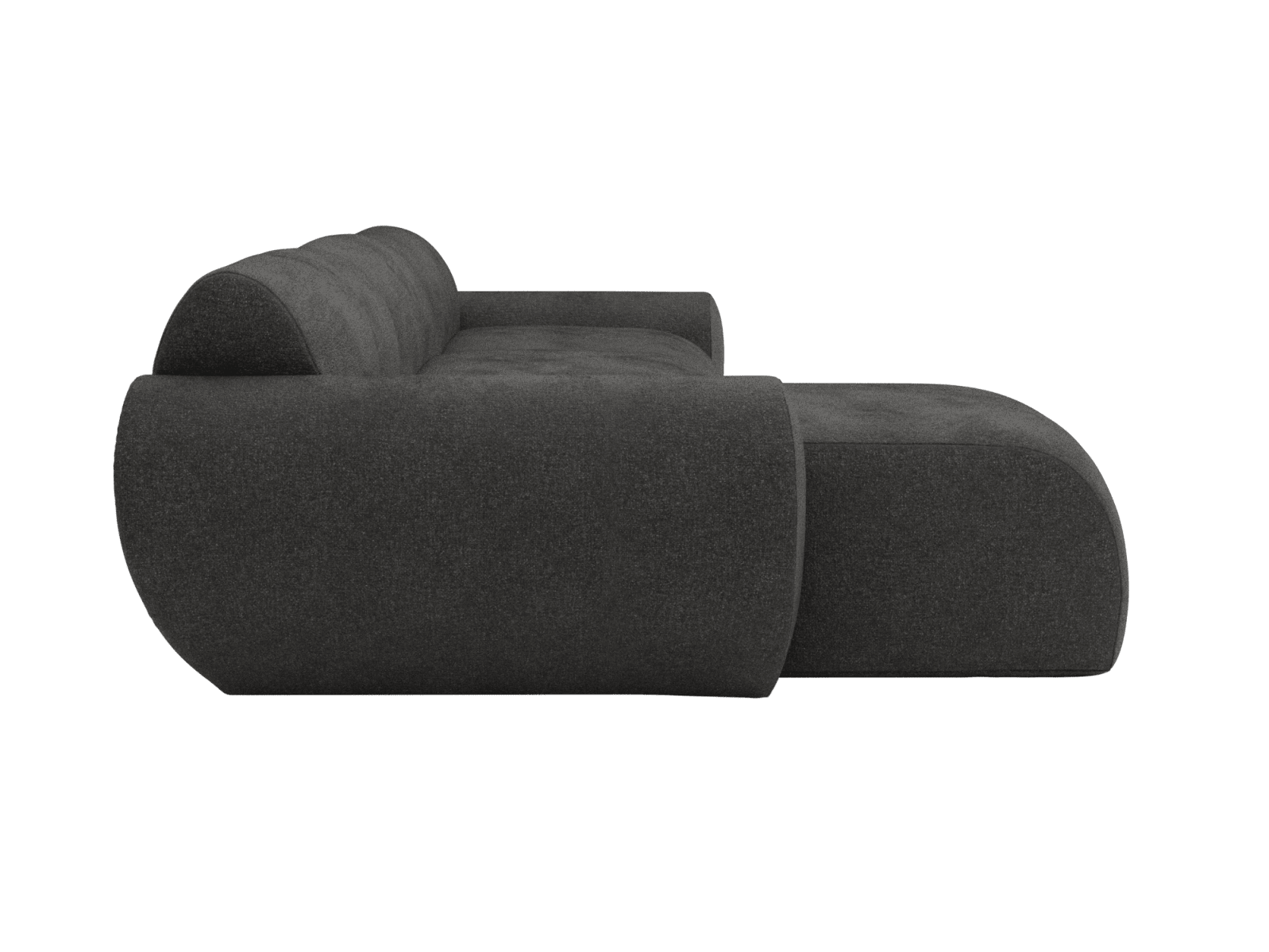 Malmo California Charcoal Chaise Sofa - 3 Seater color California Charcoal