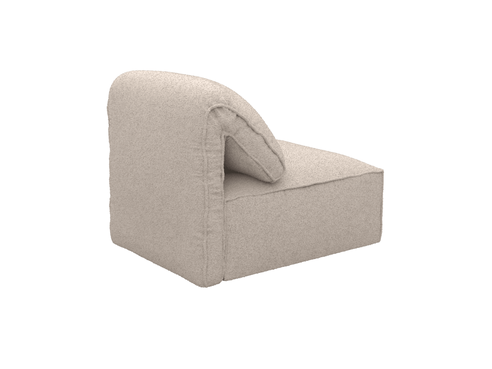 Kai Boucle Pumice Armless Module color Boucle Pumice