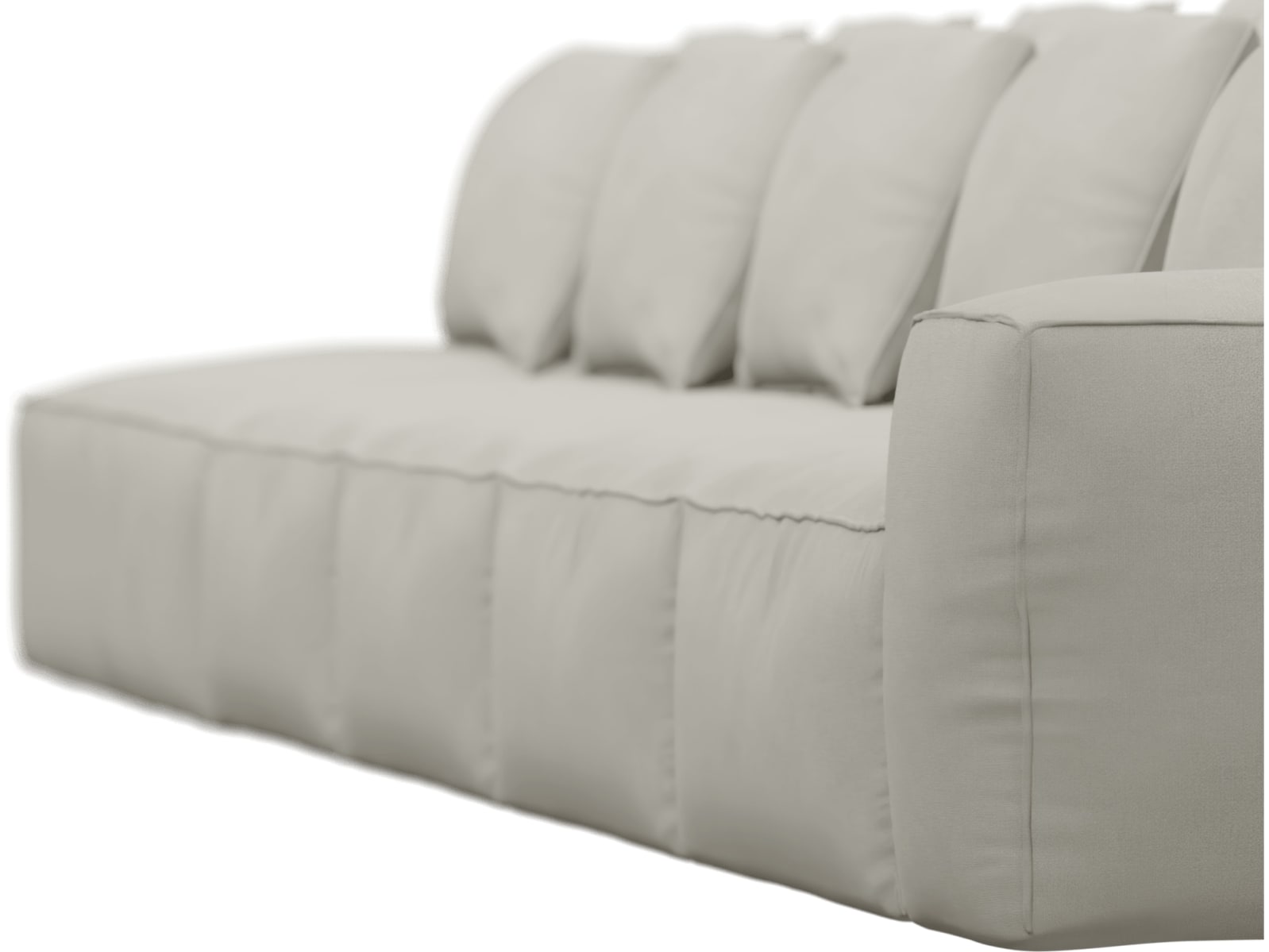 Riley California Ivory Modular Sofa - 1x Arm, 4x Armless, 1x Left Terminal color California Ivory
