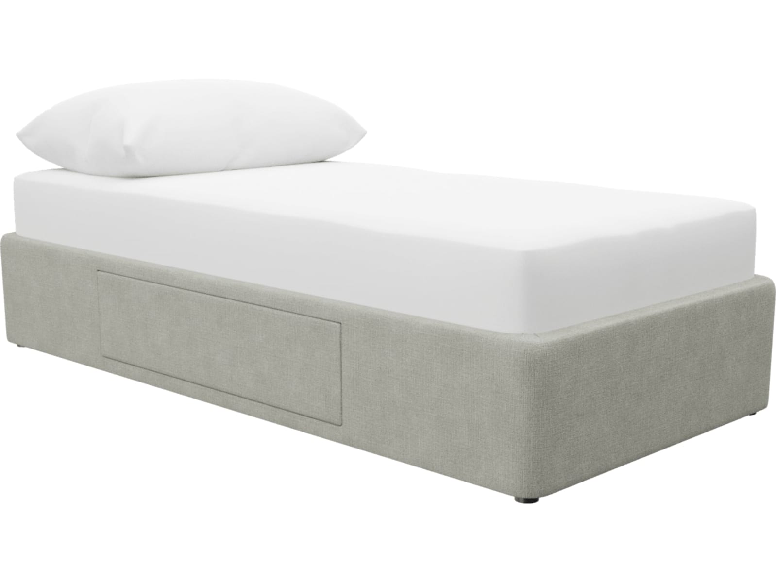 Zenith Kids 1 Storage Drawer Bed Base Toorak Pebble color Toorak Pebble