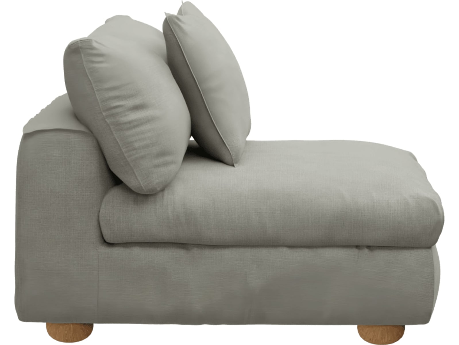 Tully Toorak Pebble Armless Sofa Chair Module color Toorak Pebble