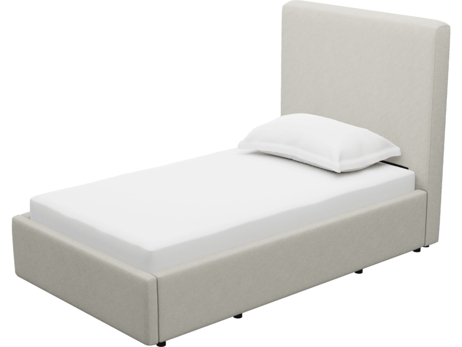 Aria California Ivory Left Drawer Storage Bed color California Ivory
