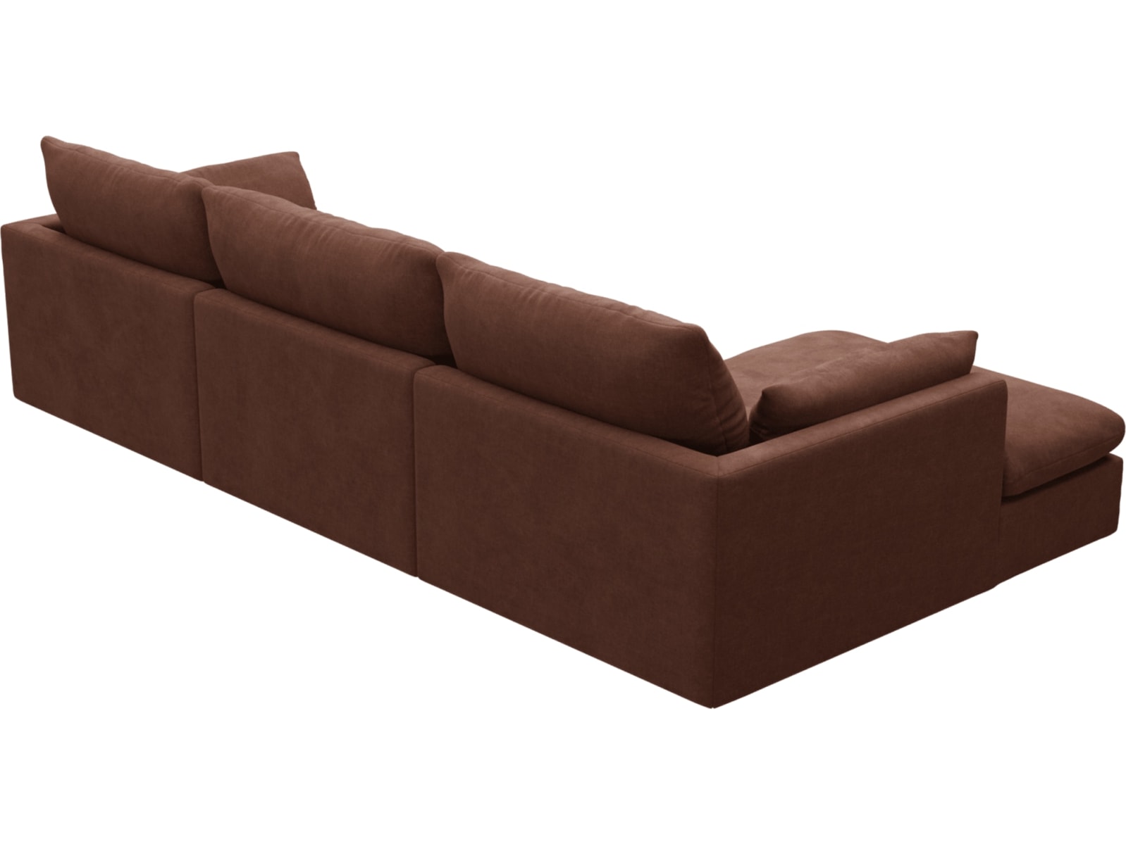 Willow Muse Rust Chaise Sofa - 3 Seater color Muse Rust