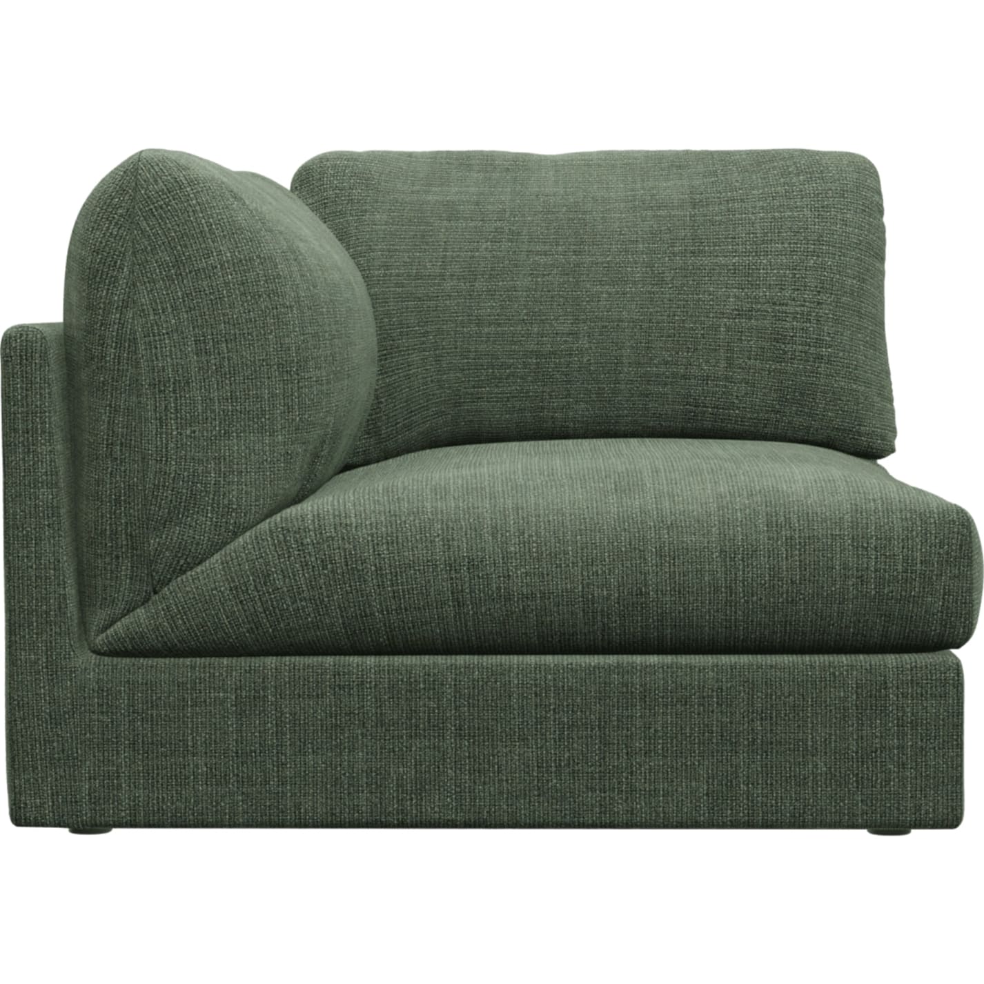 Finley Tribute Dark Jade Left Arm Facing Sofa Chair Module color Tribute Dark Jade