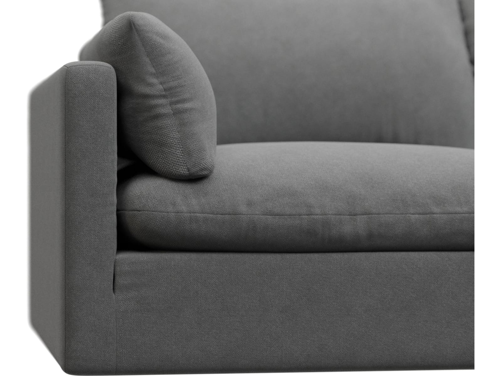Willow Maya Flint Chaise Sofa - 3 Seater color Maya Flint