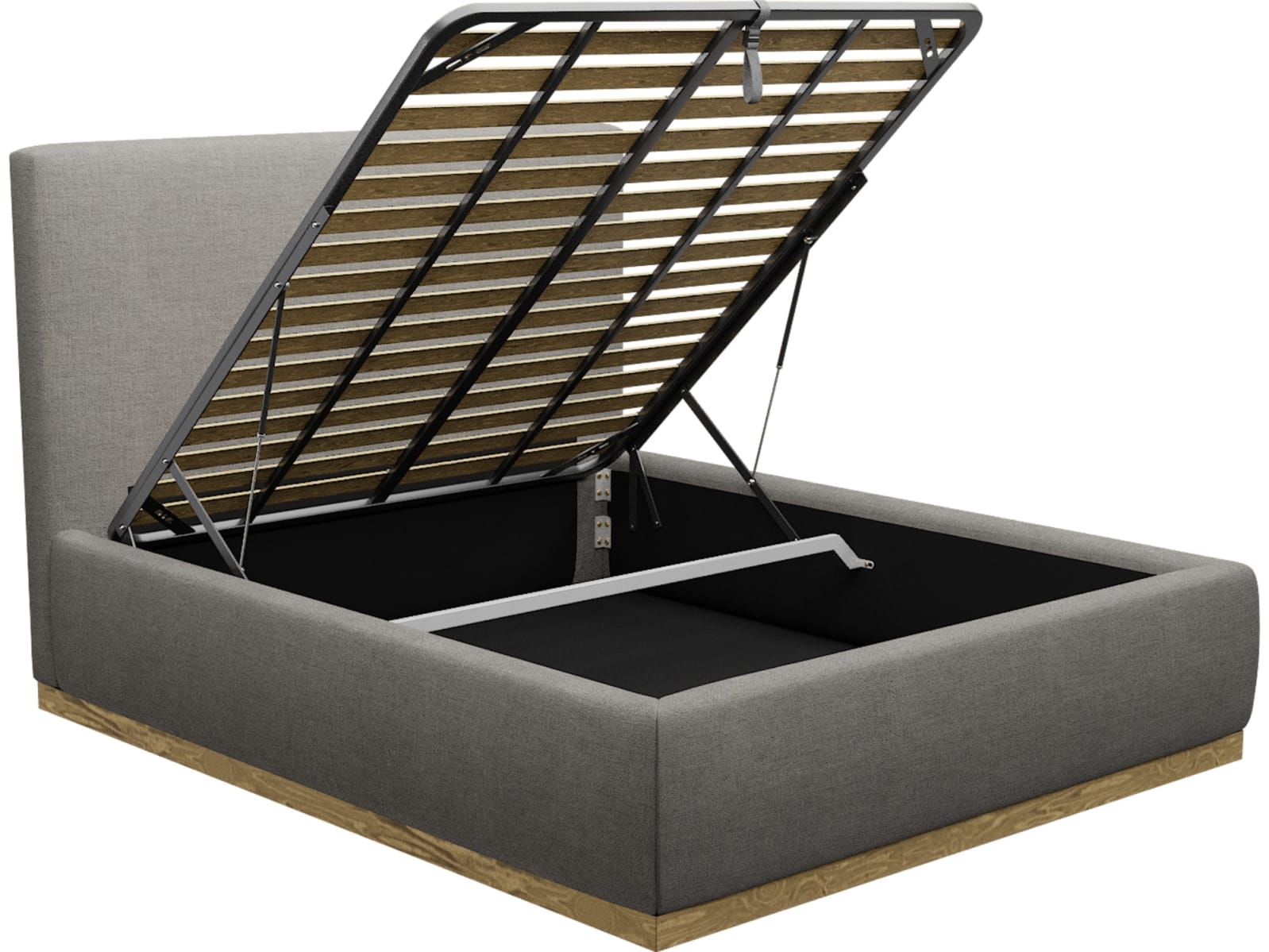 Haven Gas Lift Bed Isla Soft Grey color Isla Soft Grey