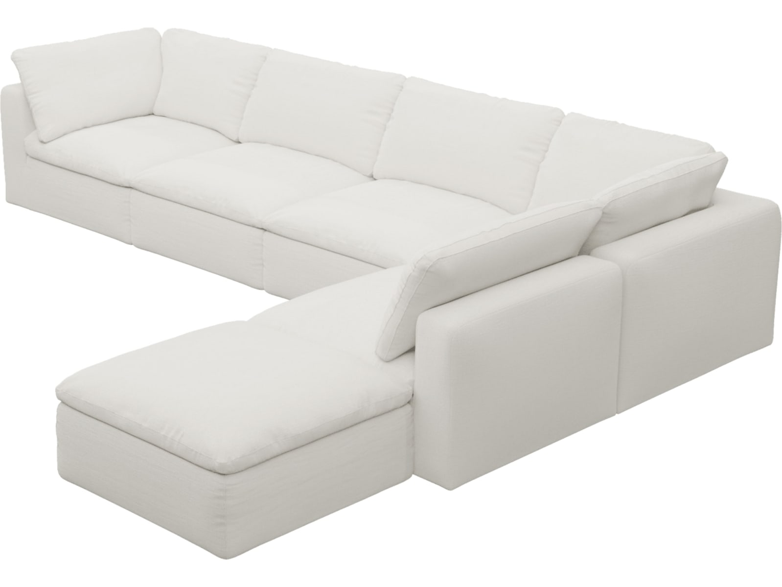 Cloud Deep Tribute Ice Modular Sofa - 6 Piece color Tribute Ice