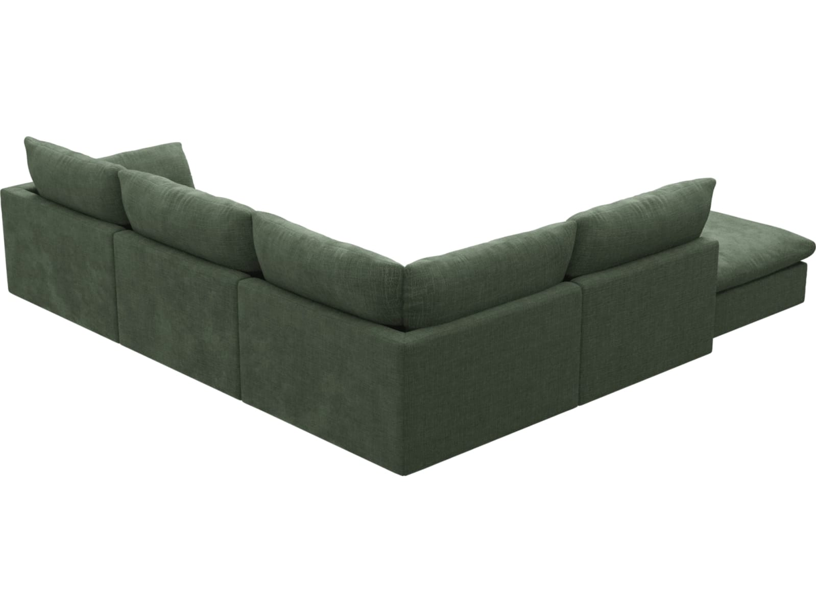 Willow Tribute Dark Jade Modular Sofa - 5 Seater LAF Terminal color Tribute Dark Jade