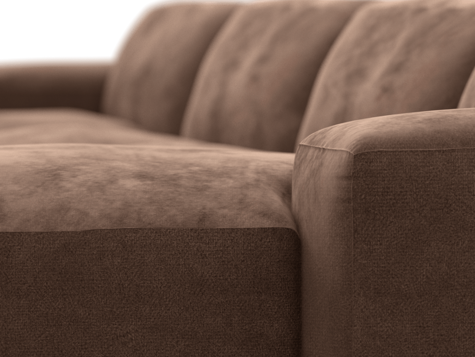 Copenhagen Muse Chocolate Chaise Sofa - 5 Seater U Shaped Modular color Muse Chocolate