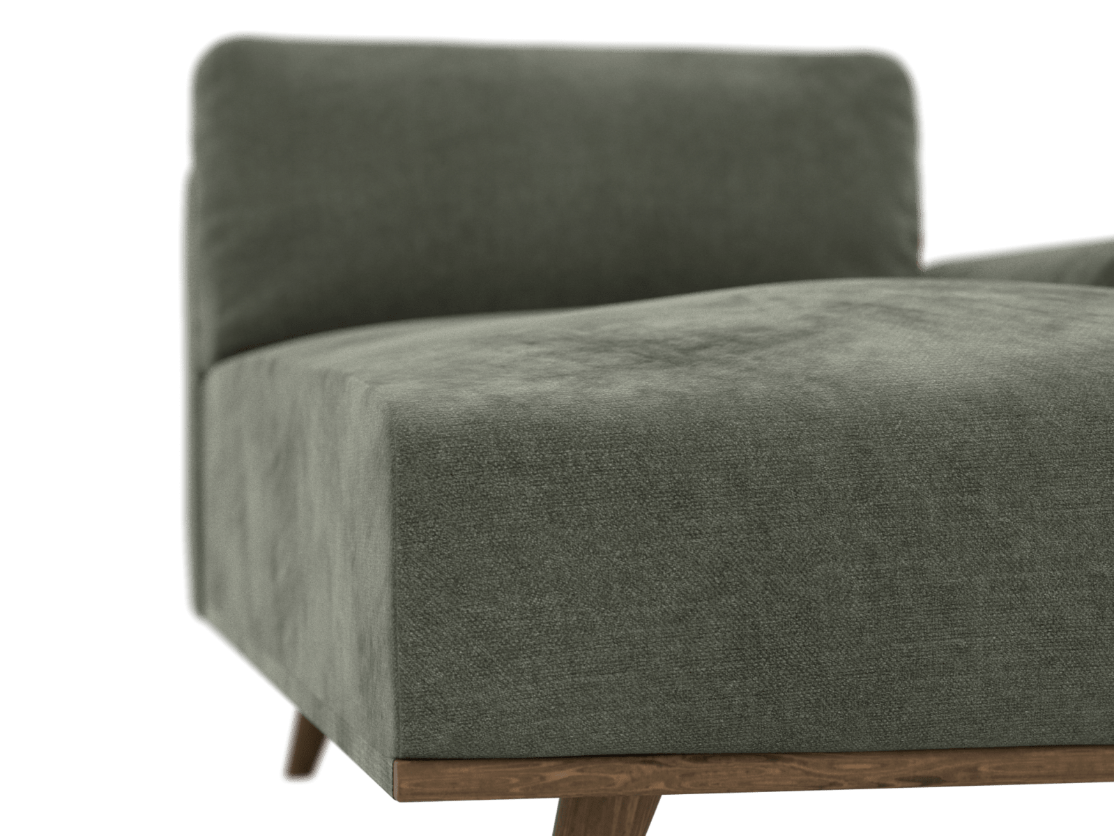 Dane Tribute Dark Jade Chaise Right Arm Facing Sofa Module color Tribute Dark Jade