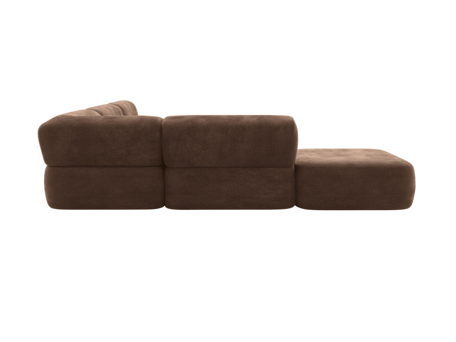 Beckett Muse Chocolate Modular Sofa - 6 Seater color Muse Chocolate