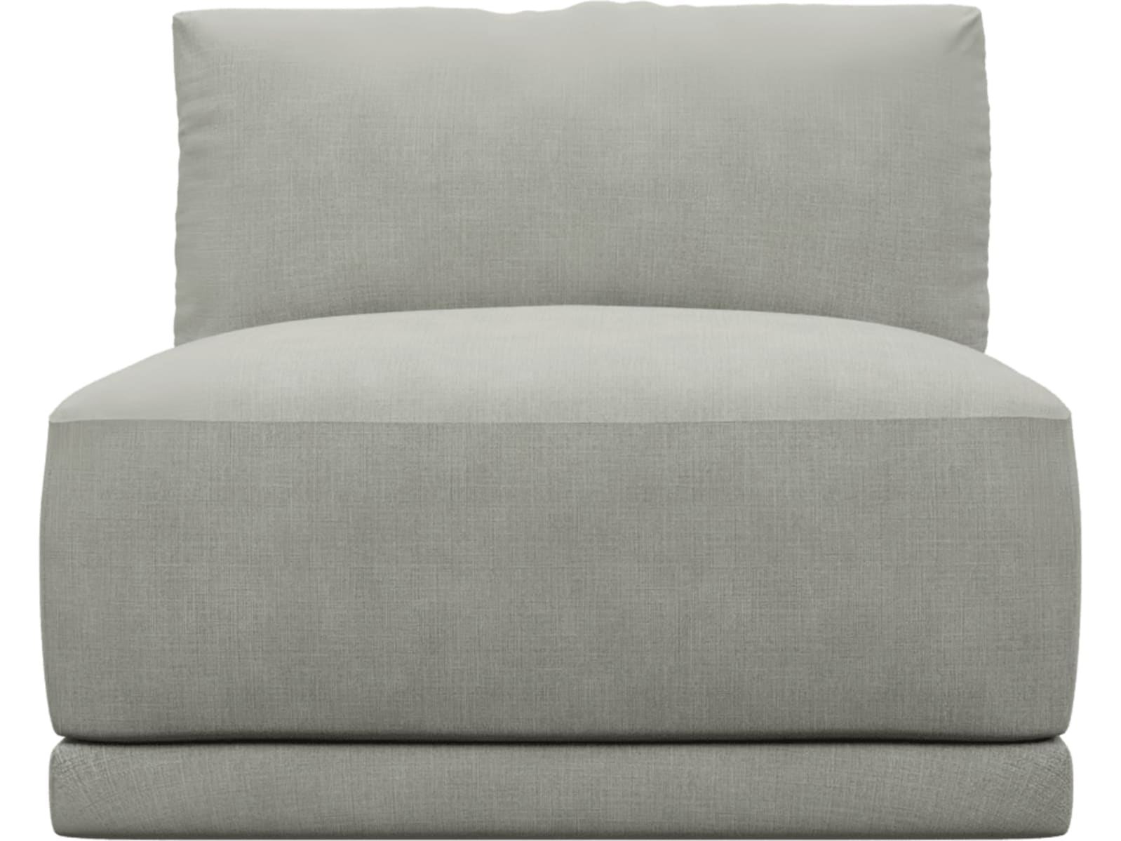 Haven Toorak Pebble Armless Sofa Chair Module color Toorak Pebble