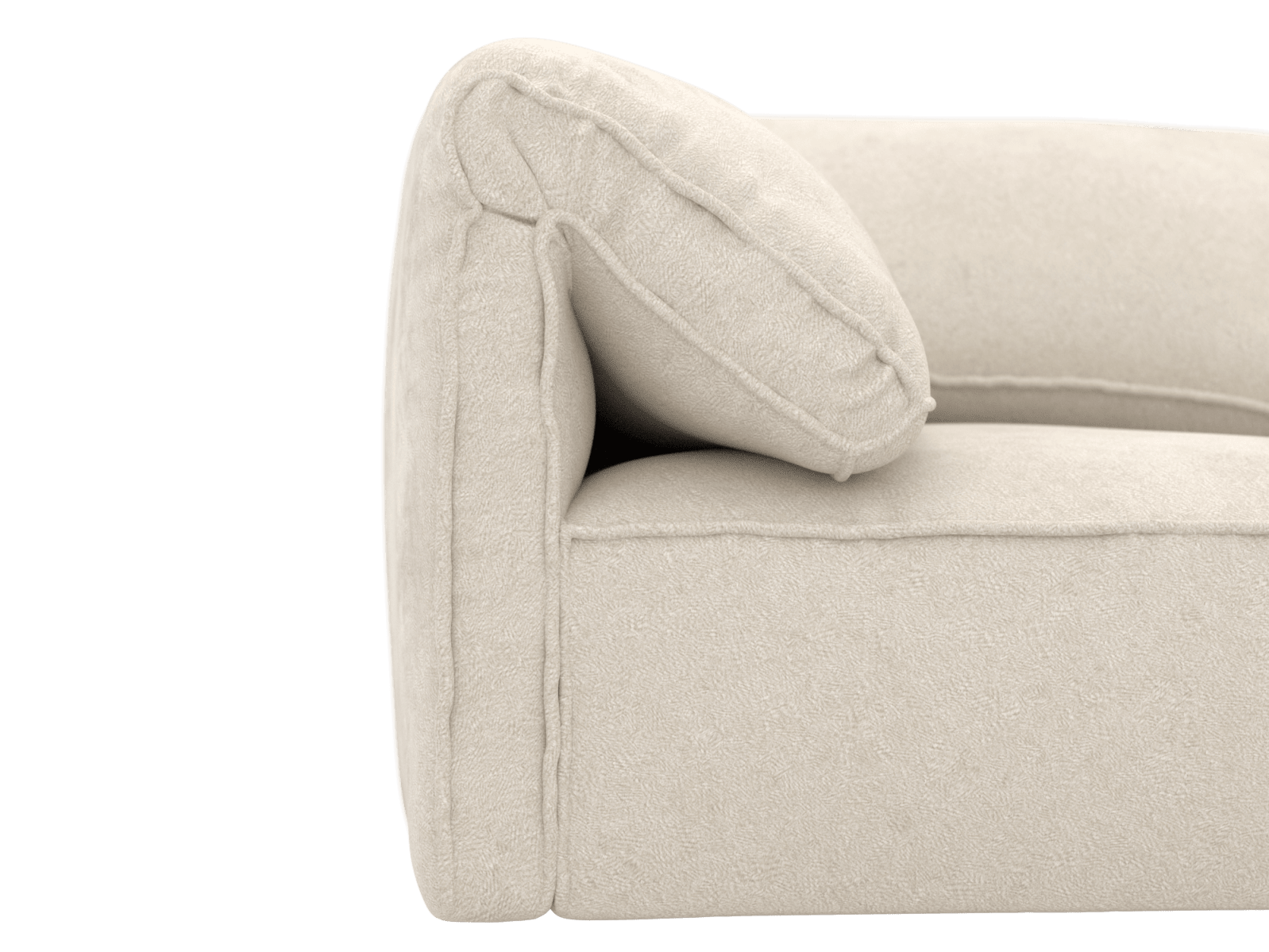 Kai Muse Flax Modular Sofa with Ottoman - 4 Seater color Muse Flax