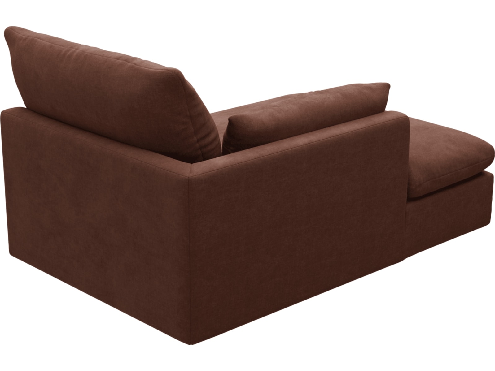 Willow Muse Rust Chaise Left Arm Facing Sofa Module color Muse Rust