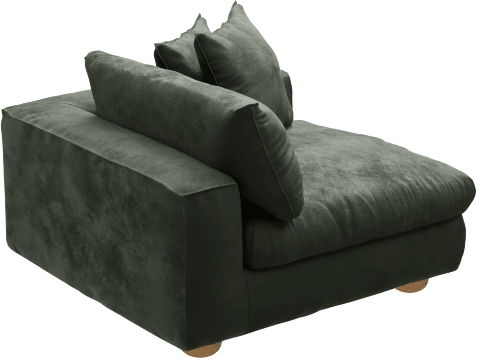 Tully Muse Forest Right Arm Facing Chair Module color Muse Forest