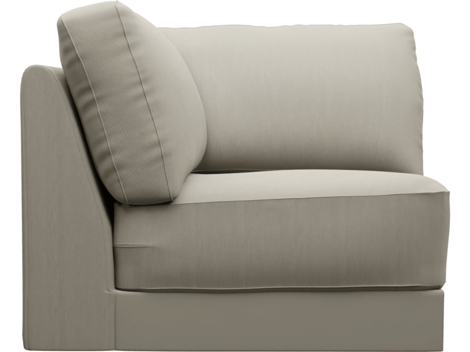 Monica Plaza Natural Corner Sofa Chair Module color Plaza Natural