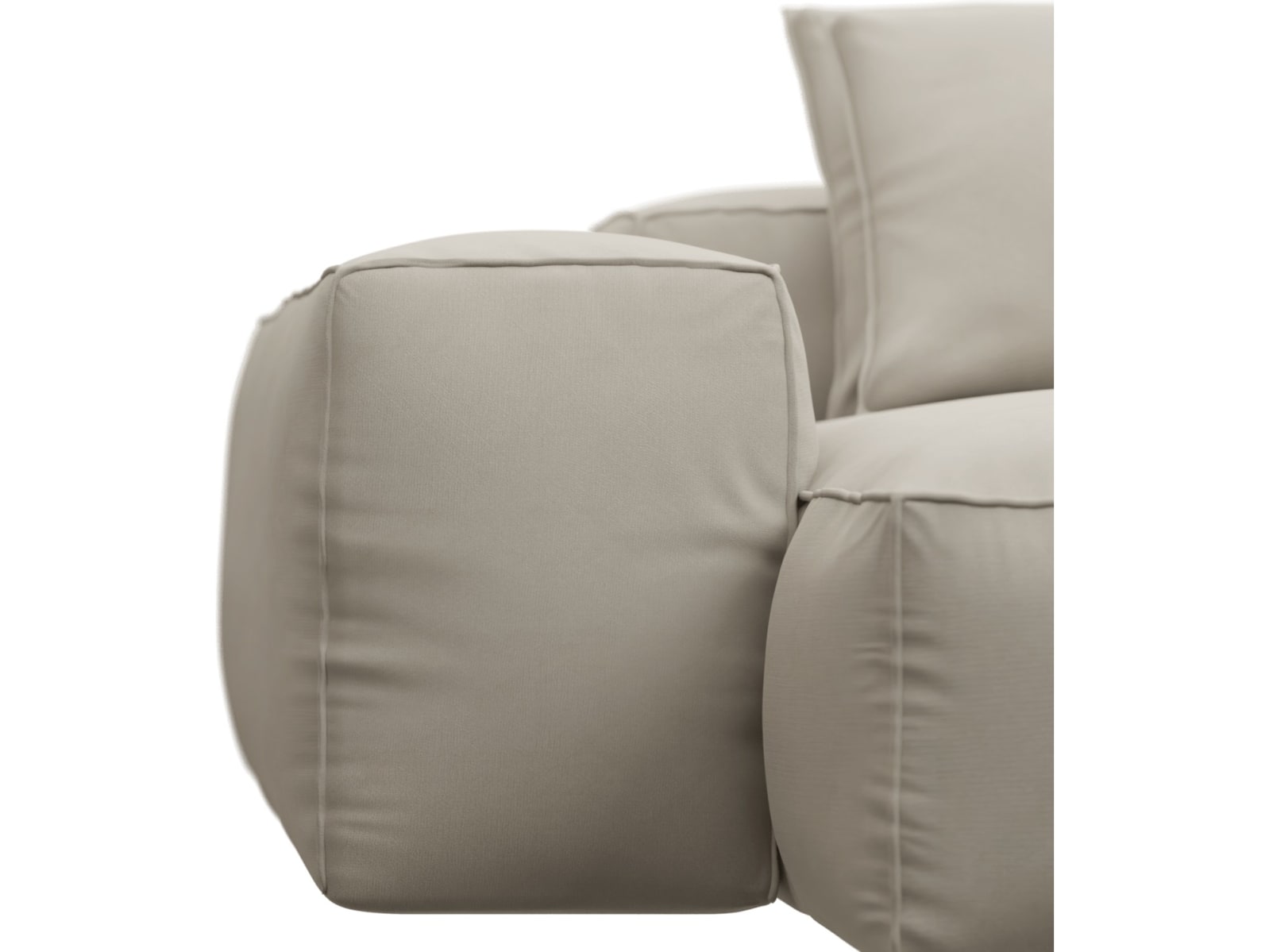 Riley Isla Sea Pearl Modular Sofa - 3 Seater Chaise color Isla Sea Pearl