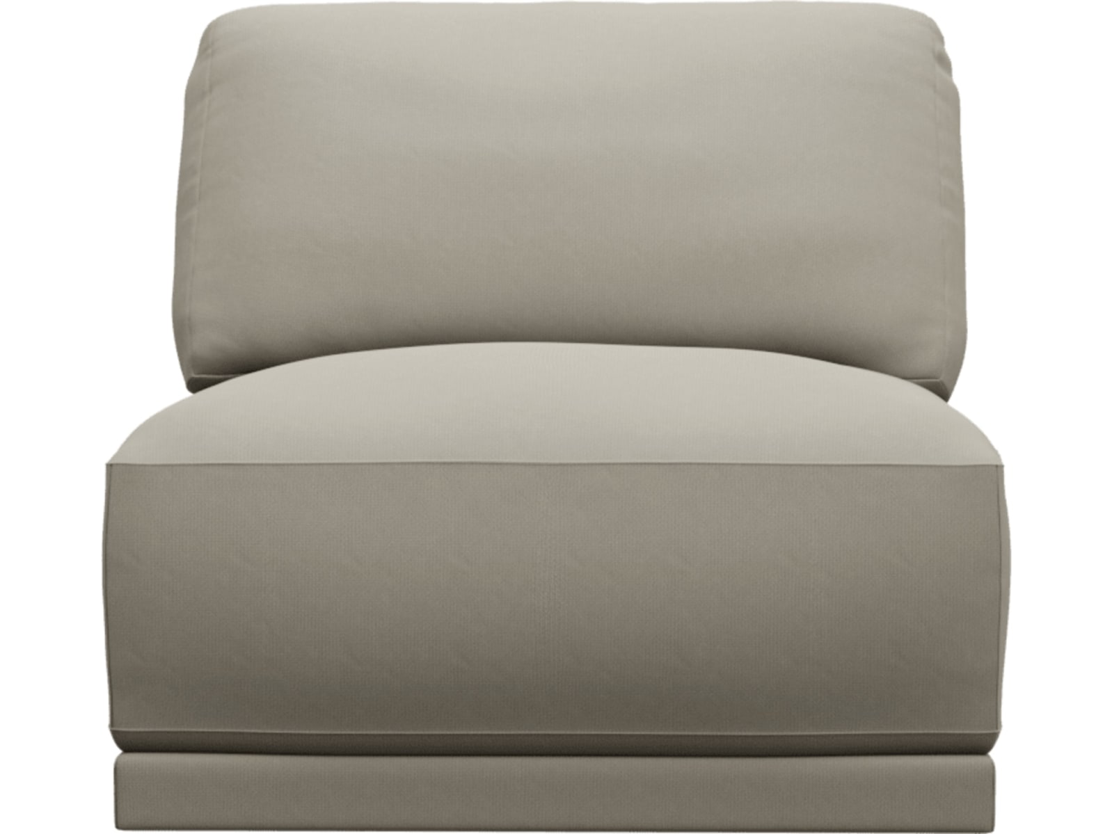 Emily Armless Chair Module Plaza Natural color Plaza Natural