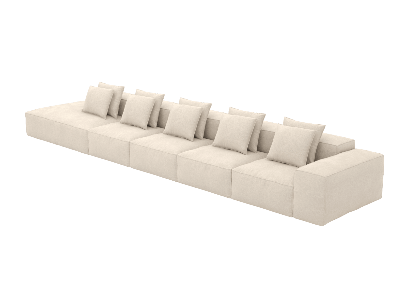 Riley Tribute Shell 6 Seater Terminal Left Modular Sofa color Tribute Shell