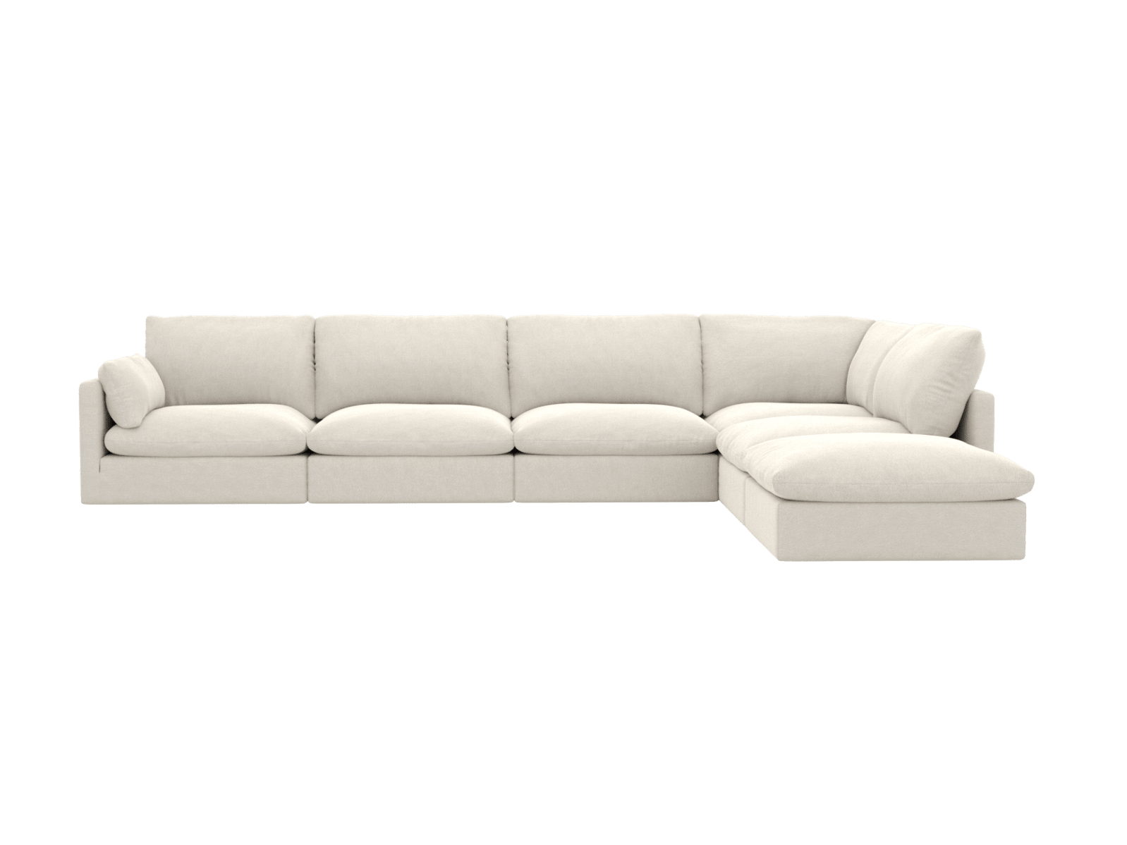 Willow California Ivory Modular Sofa - 6 Seater RAF Terminal color California Ivory