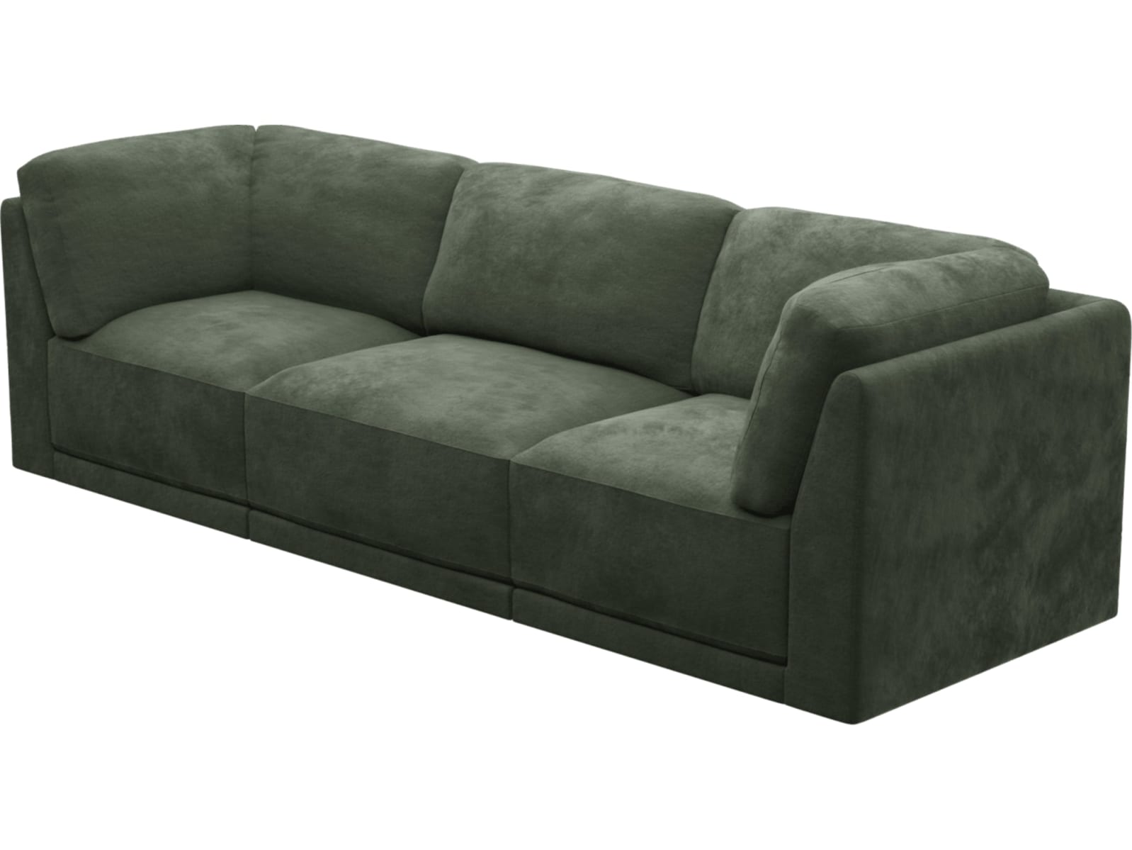 Emily Modular Sofa Muse Forest - 3 Piece color Muse Forest