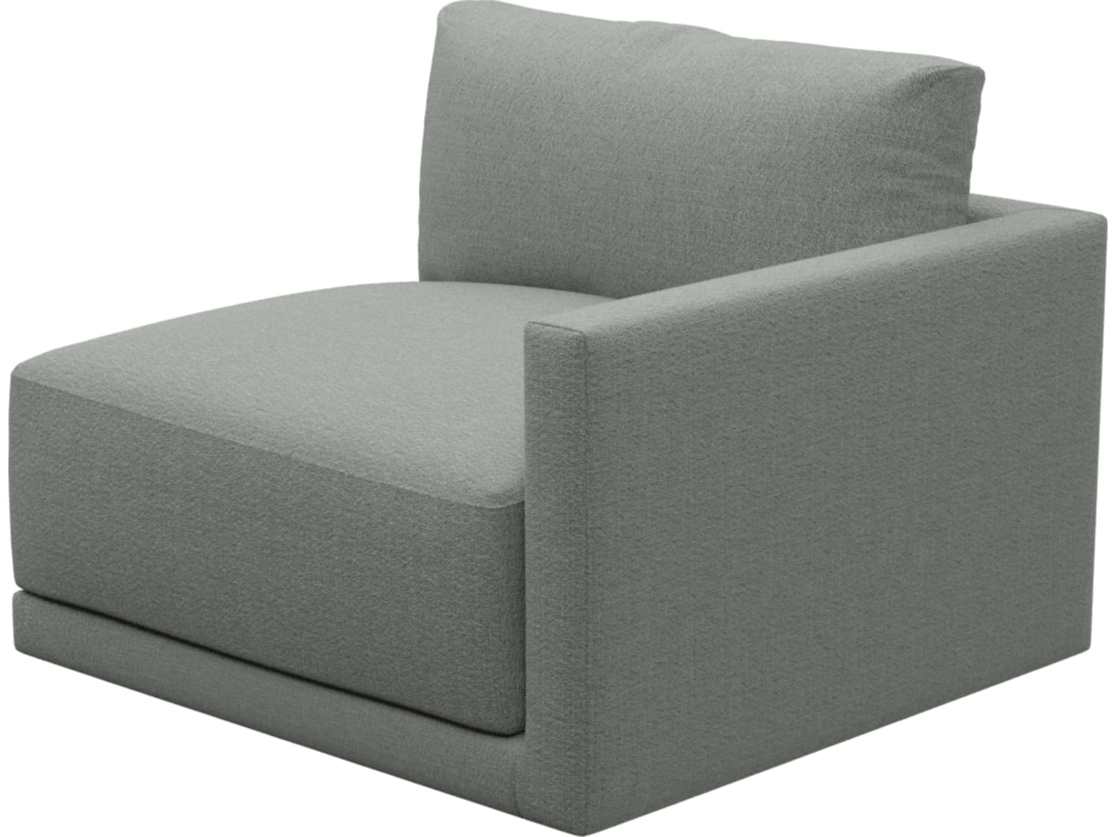 Haven Tribute Storm Right Arm Facing Chair Sofa Module color Tribute Storm