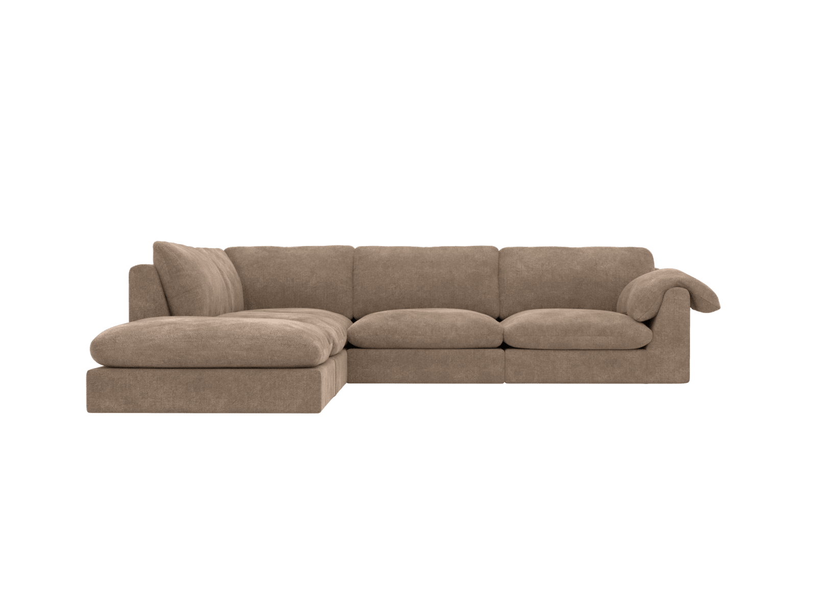 Ludlow Tribute Walnut Modular Sofa LAF Terminal - 5 Seater color Tribute Walnut