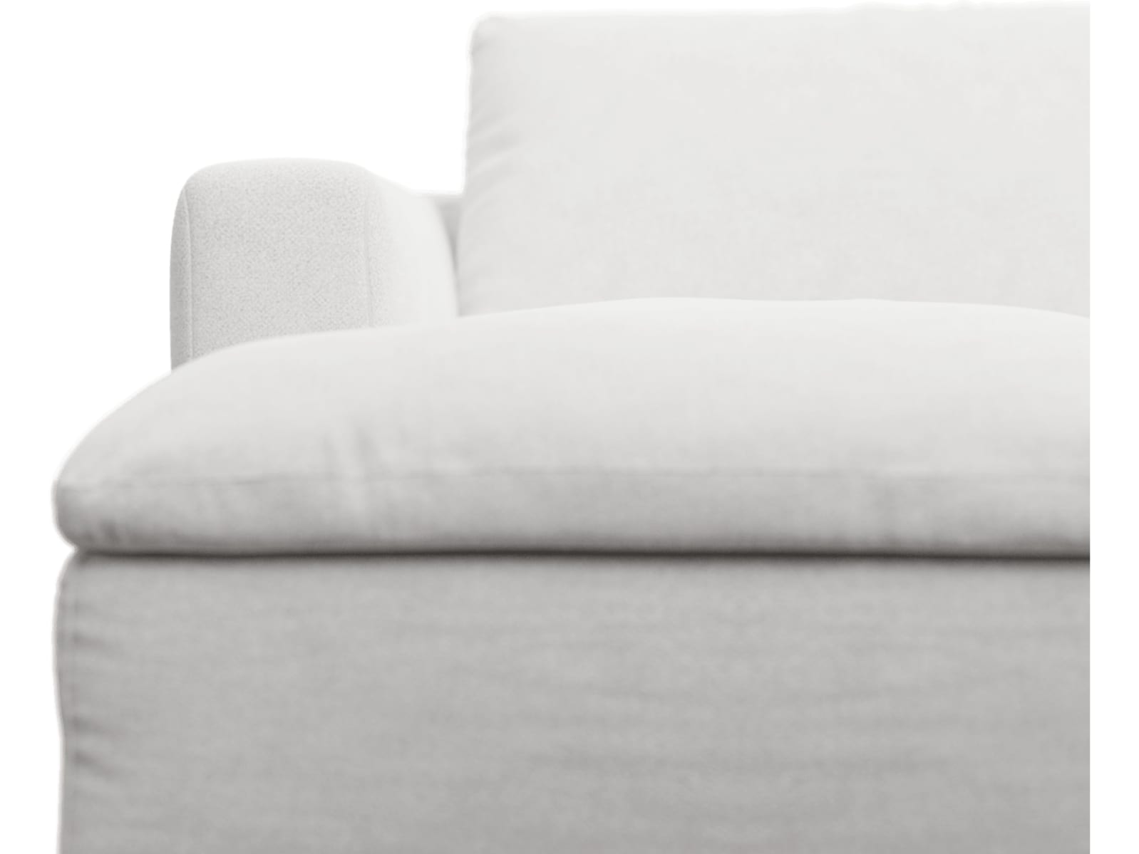 Cloud Deep Noa Fog Modular Sofa - 3 Seater Chaise color Noa Fog