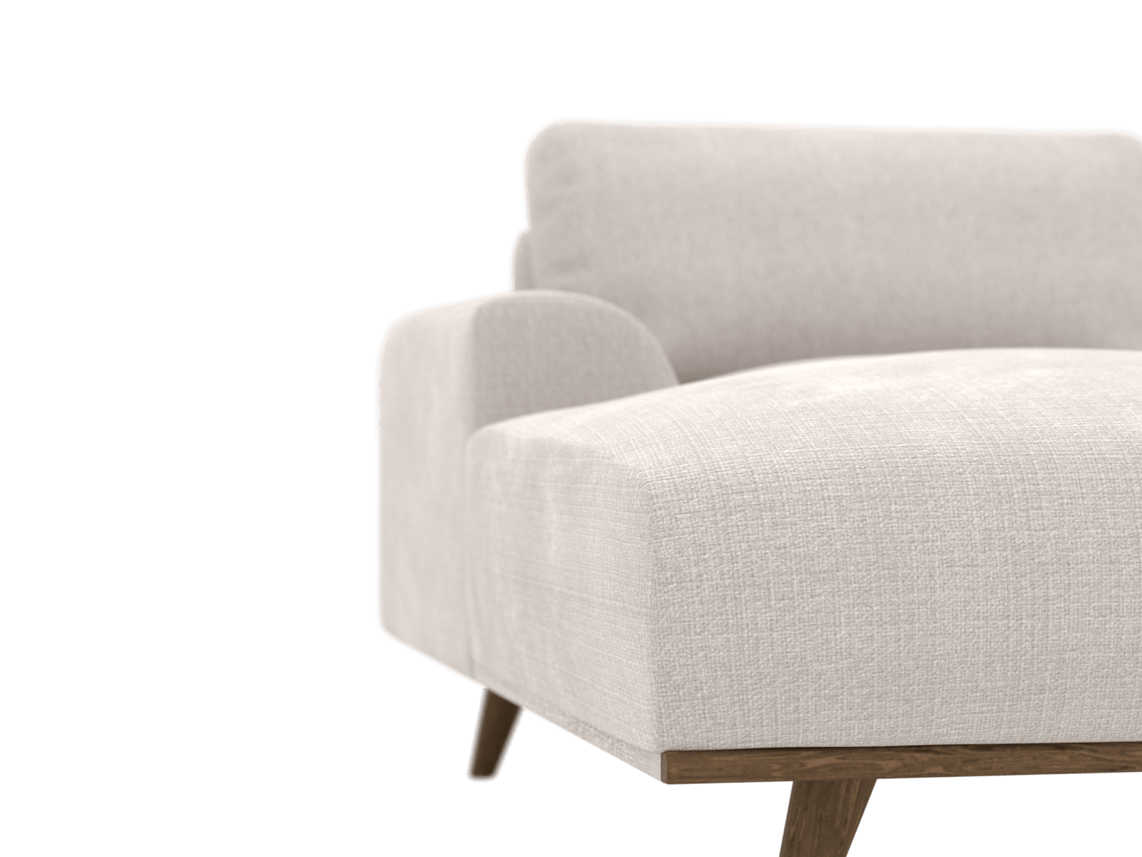 Dane Toorak Pearl Chaise Sofa - 3 Seater color Toorak Pearl