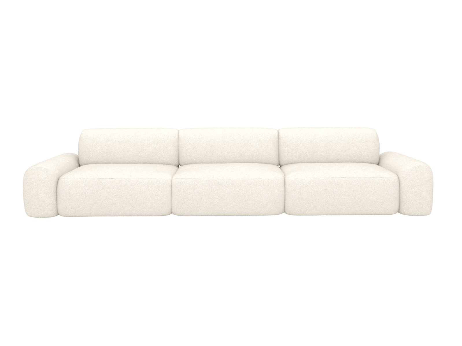 Beckett Boucle Ivory Modular Sofa - 3 Seater color Boucle Ivory