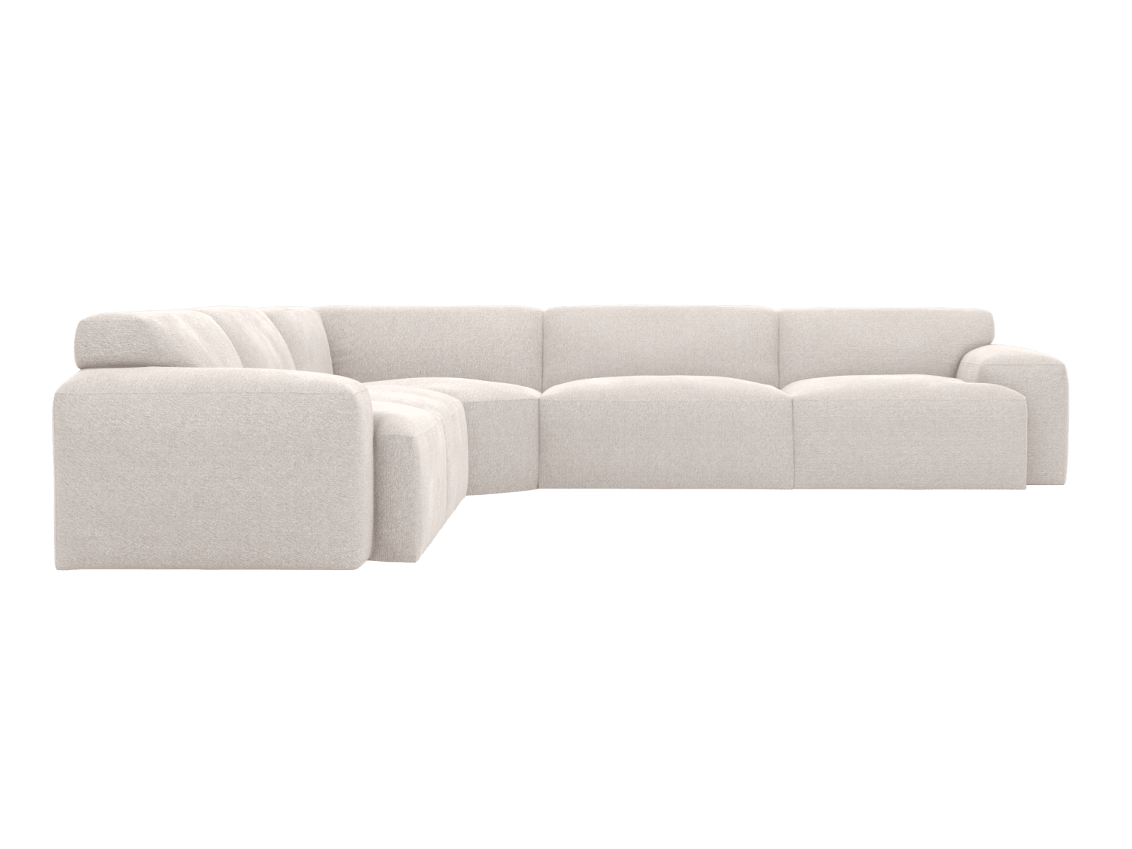 Copenhagen Toorak Pearl Sofa - 5 Seater Wedge Corner Sofa color Toorak Pearl