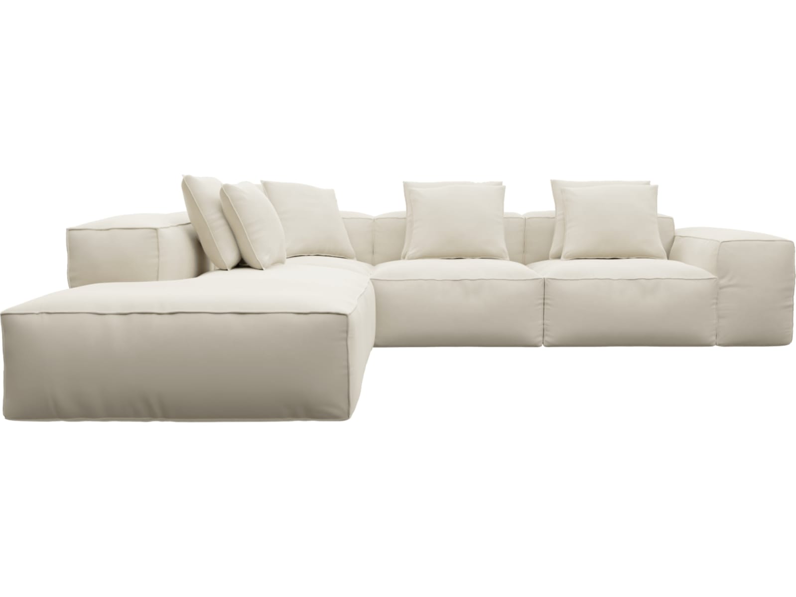 Riley Alpine Mist Modular Sofa - Arm, 2x Armless, Corner, Left Terminal color Alpine Mist