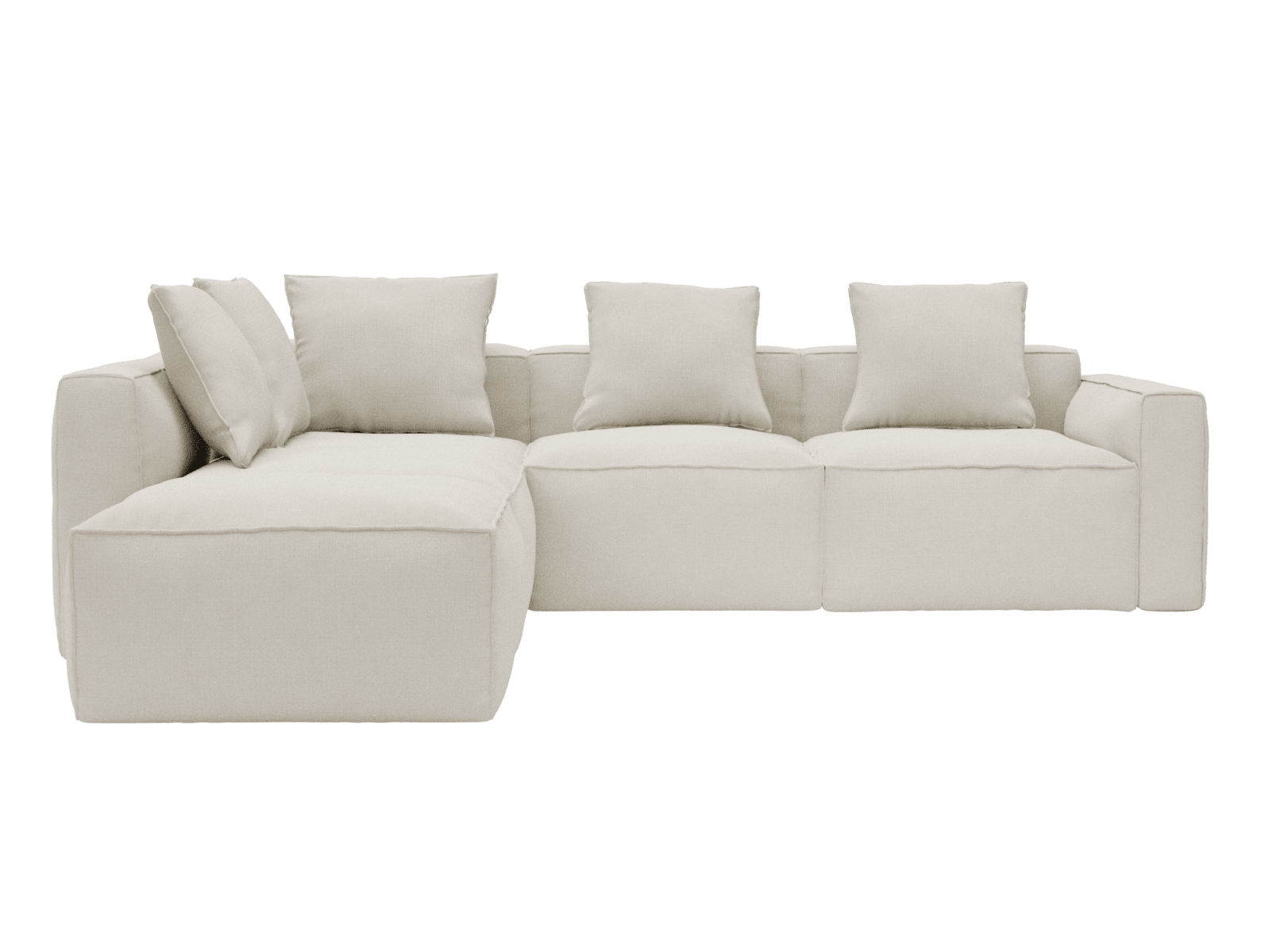 Riley Apt Toorak Pearl Sofa - 5 Seater LAF Terminal color Toorak Pearl