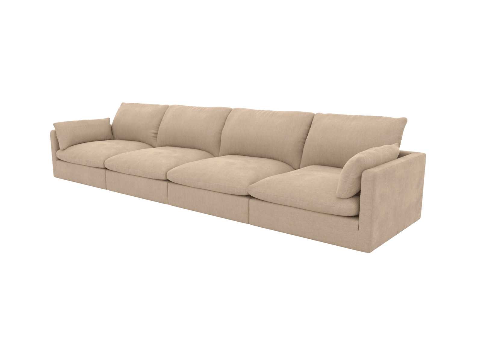 Willow Muse Driftwood Modular Sofa - 4 Seater color Muse Driftwood