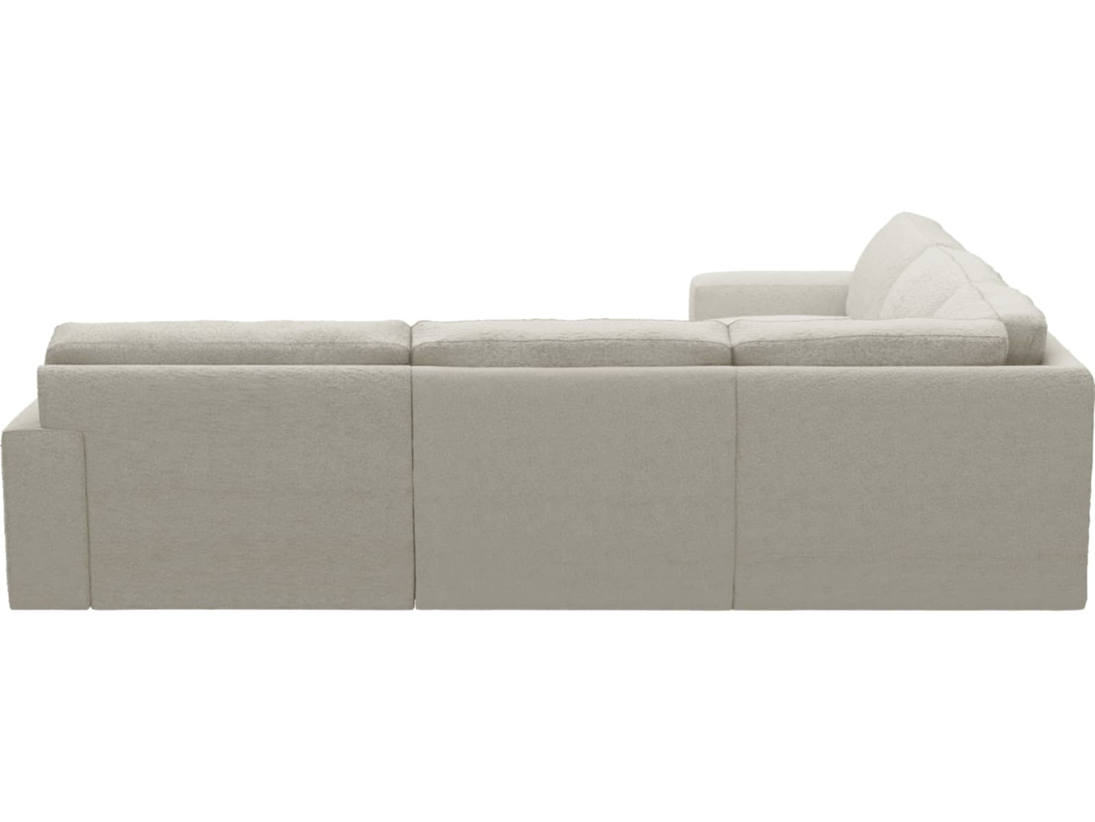 Monica Boucle Ivory Corner Sofa - 5 Seater color Boucle Ivory