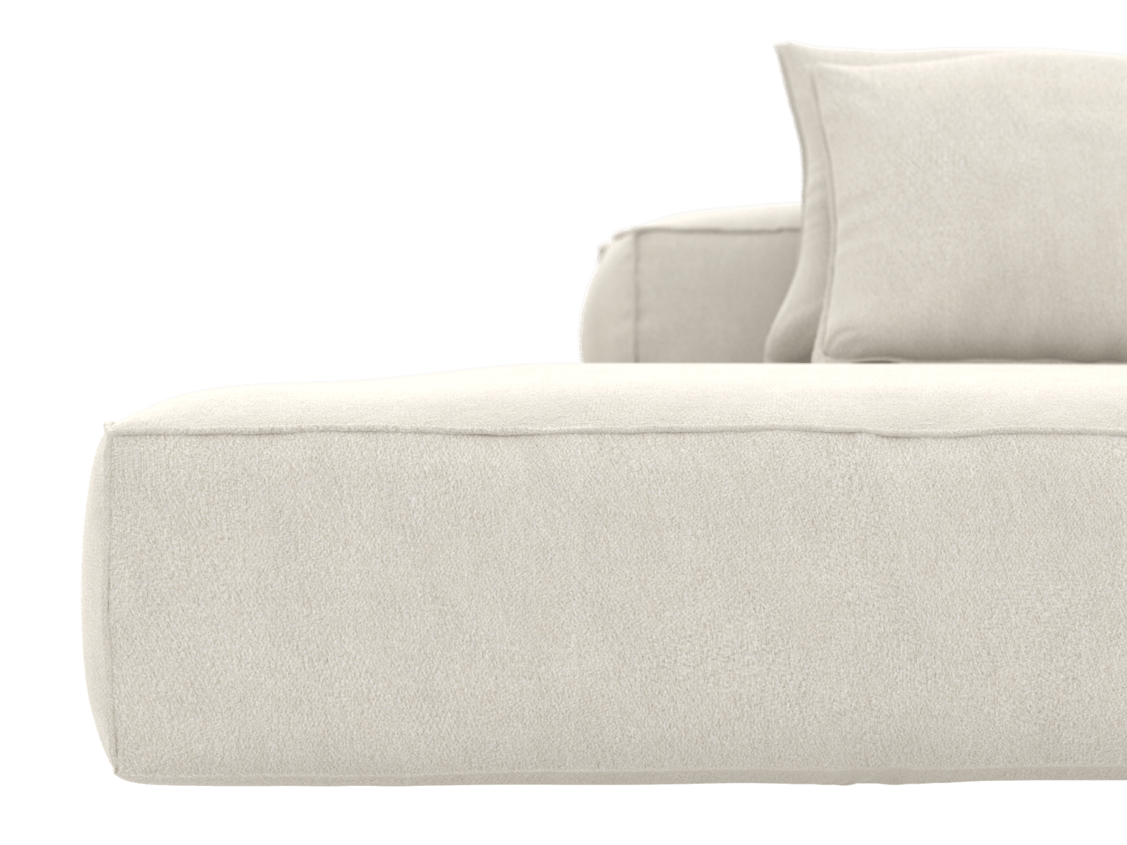 Riley California Ivory 3 Seater Terminal Left Modular Sofa color California Ivory