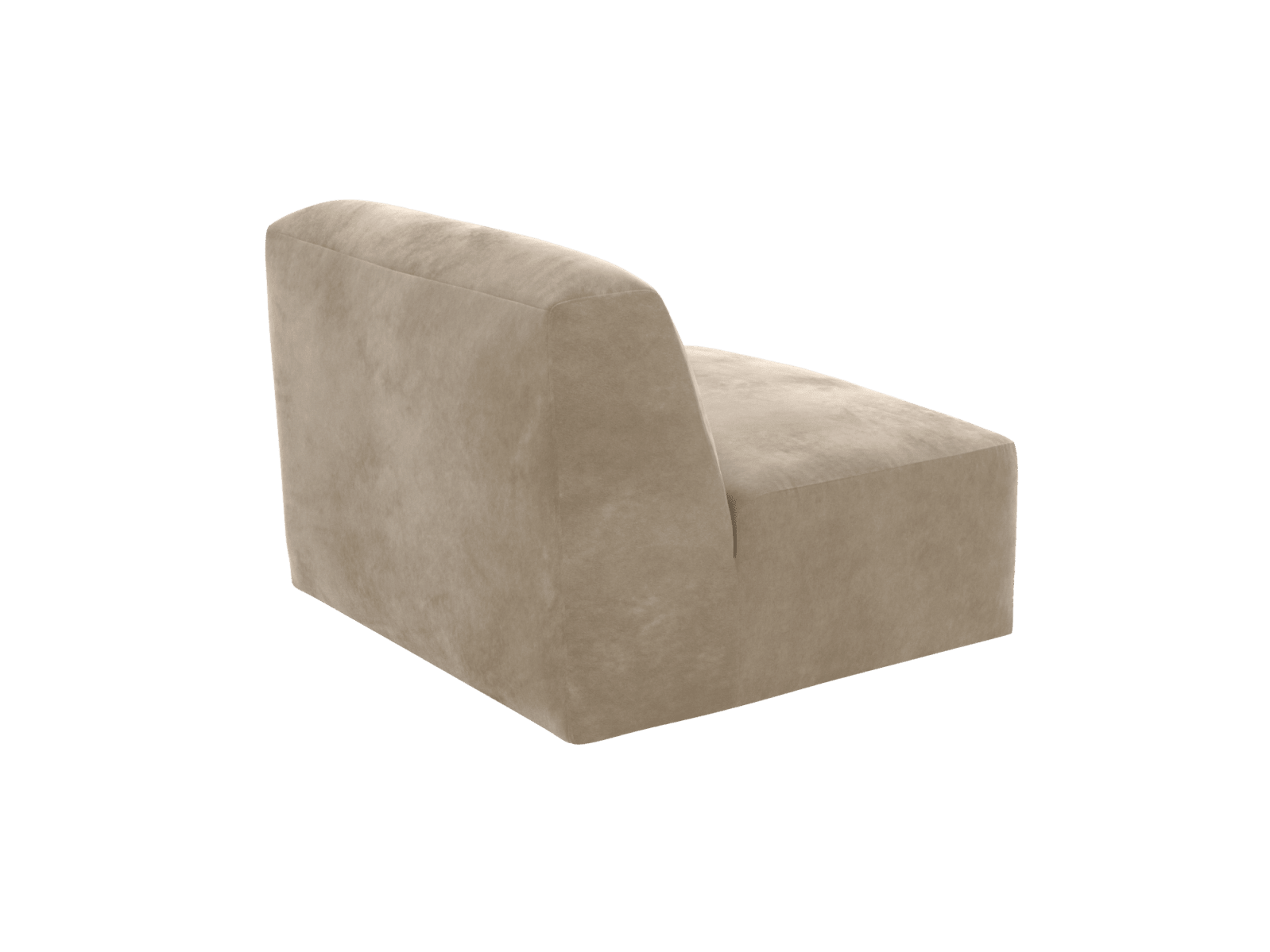 Copenhagen Muse Soft Brown Armless Chair Sofa Module color Muse Soft Brown